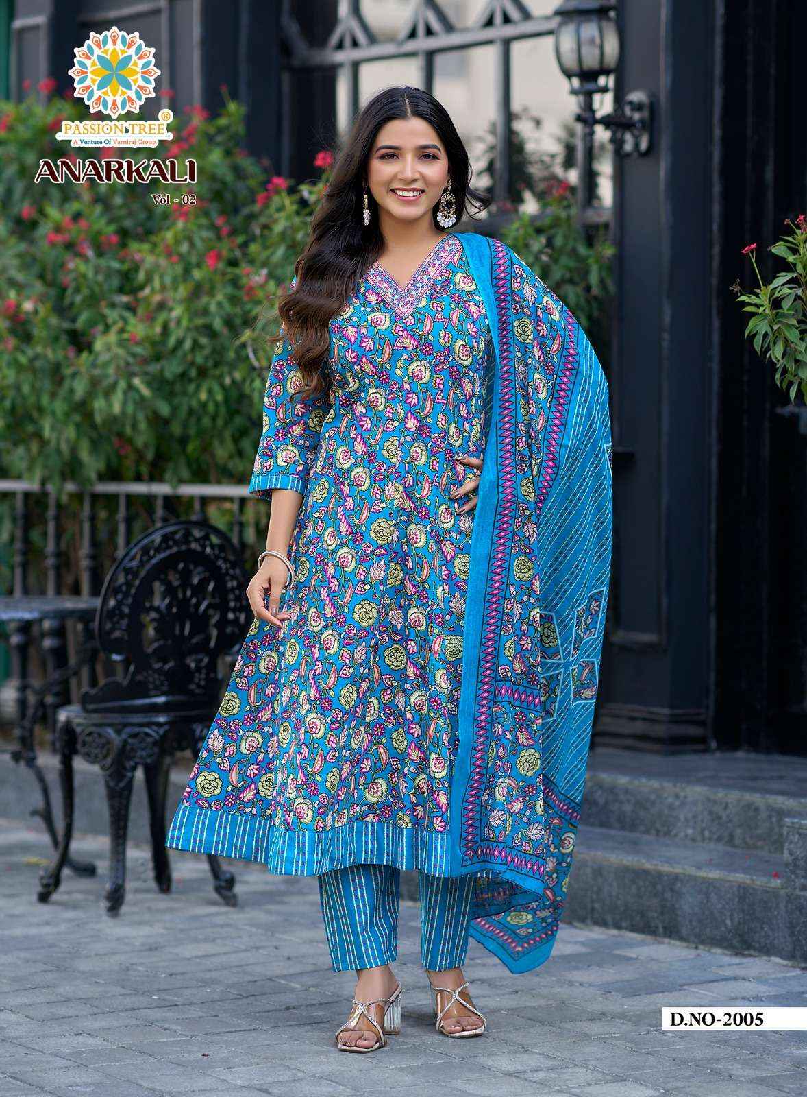 Passion Tree Anarkali Vol 2 Cotton Kurti Combo 8 pcs Catalogue