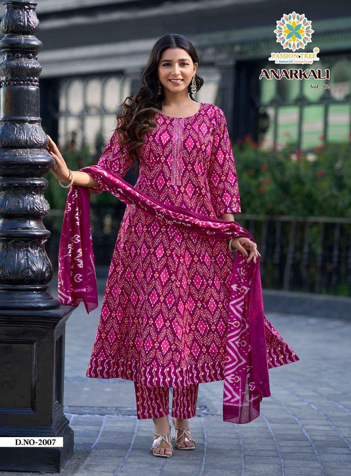 Passion Tree Anarkali Vol 2 Cotton Kurti Combo 8 pcs Catalogue