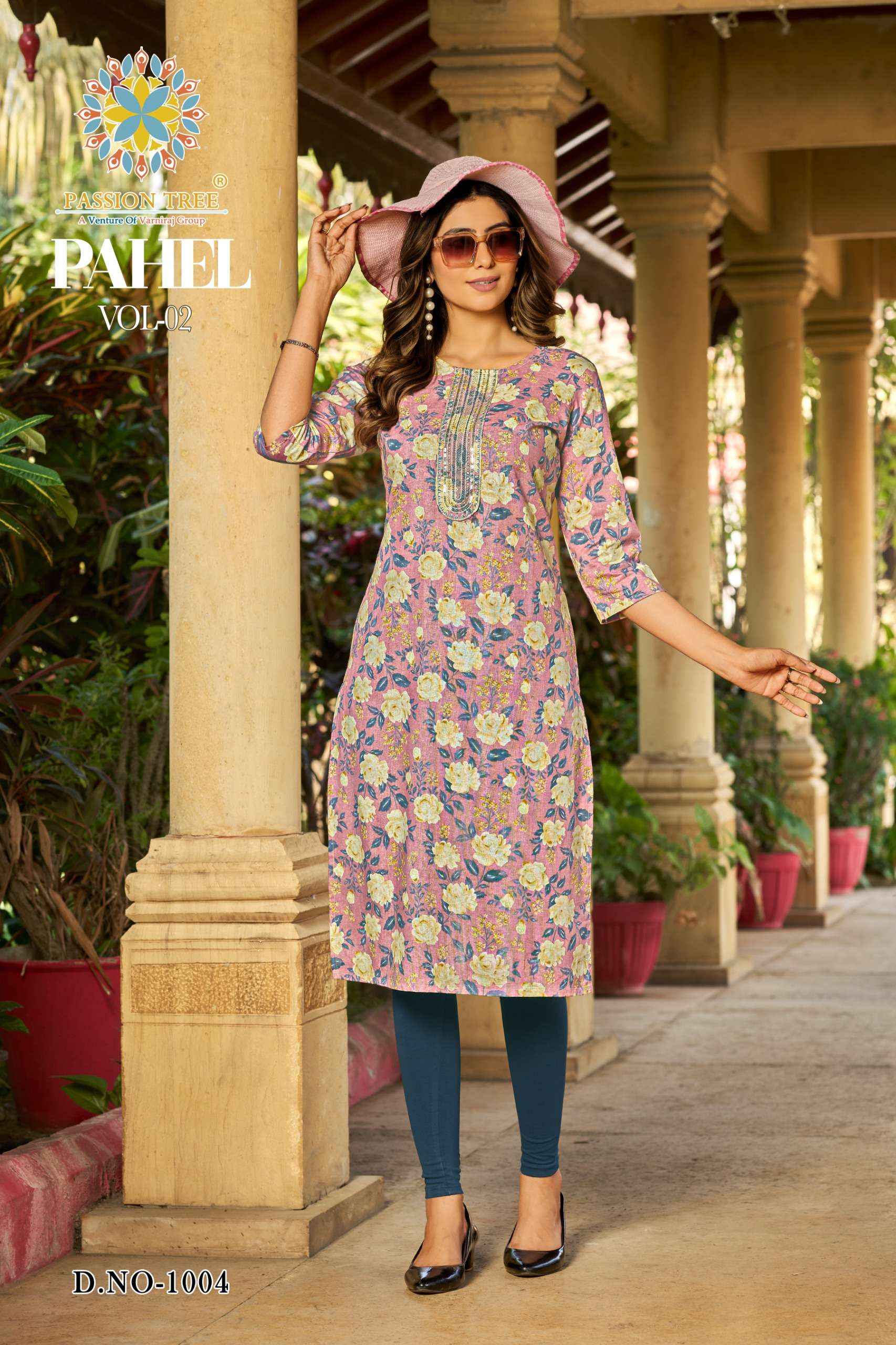 Passion Tree Pahel Vol 2 Cotton Kurti 10 pcs Catalogue