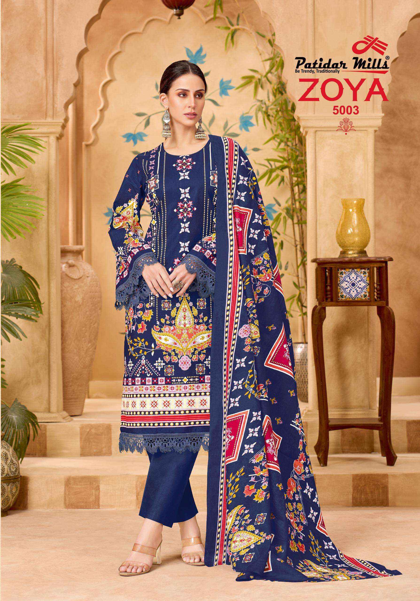 Patidar Mills Zoya Vol 5 Cotton Dress Material 8 pcs Catalogue