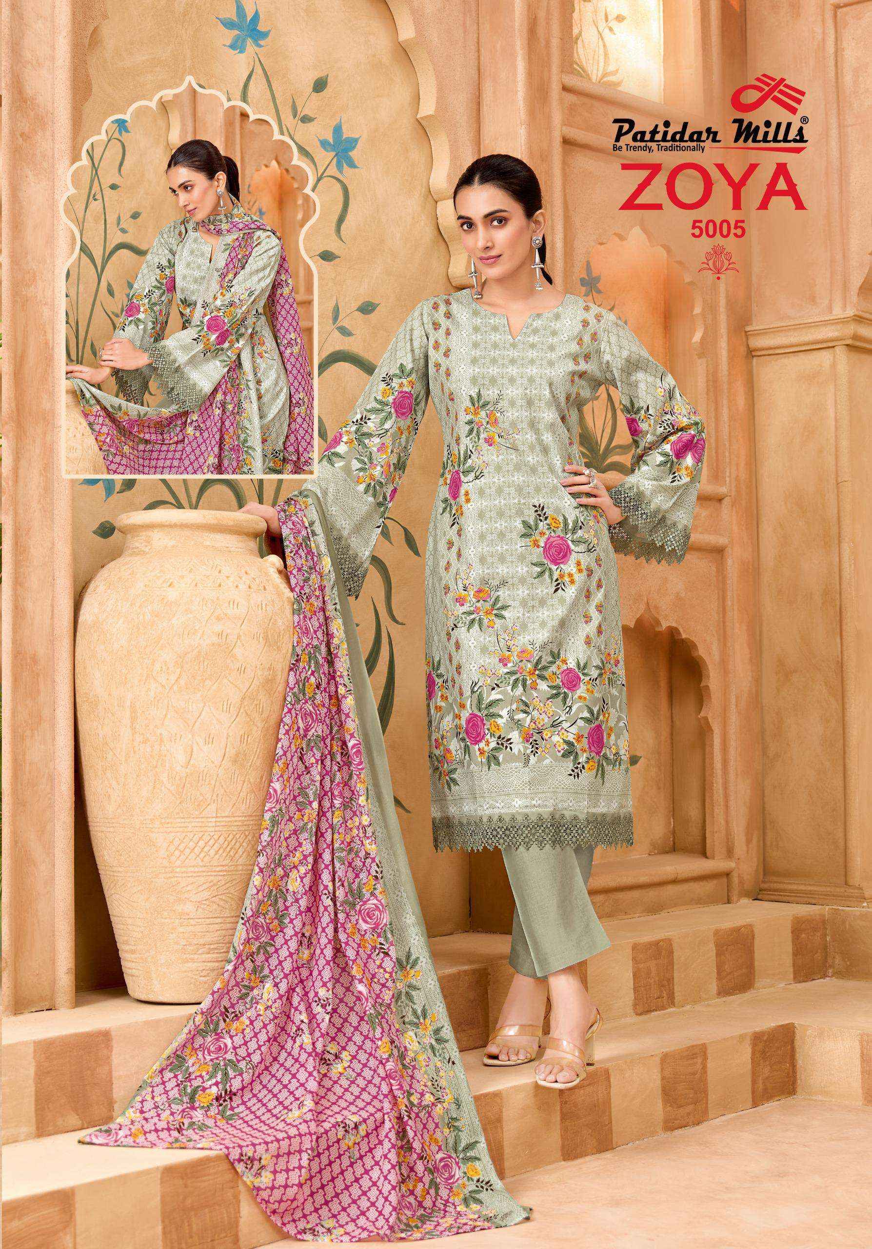 Patidar Mills Zoya Vol 5 Cotton Dress Material 8 pcs Catalogue