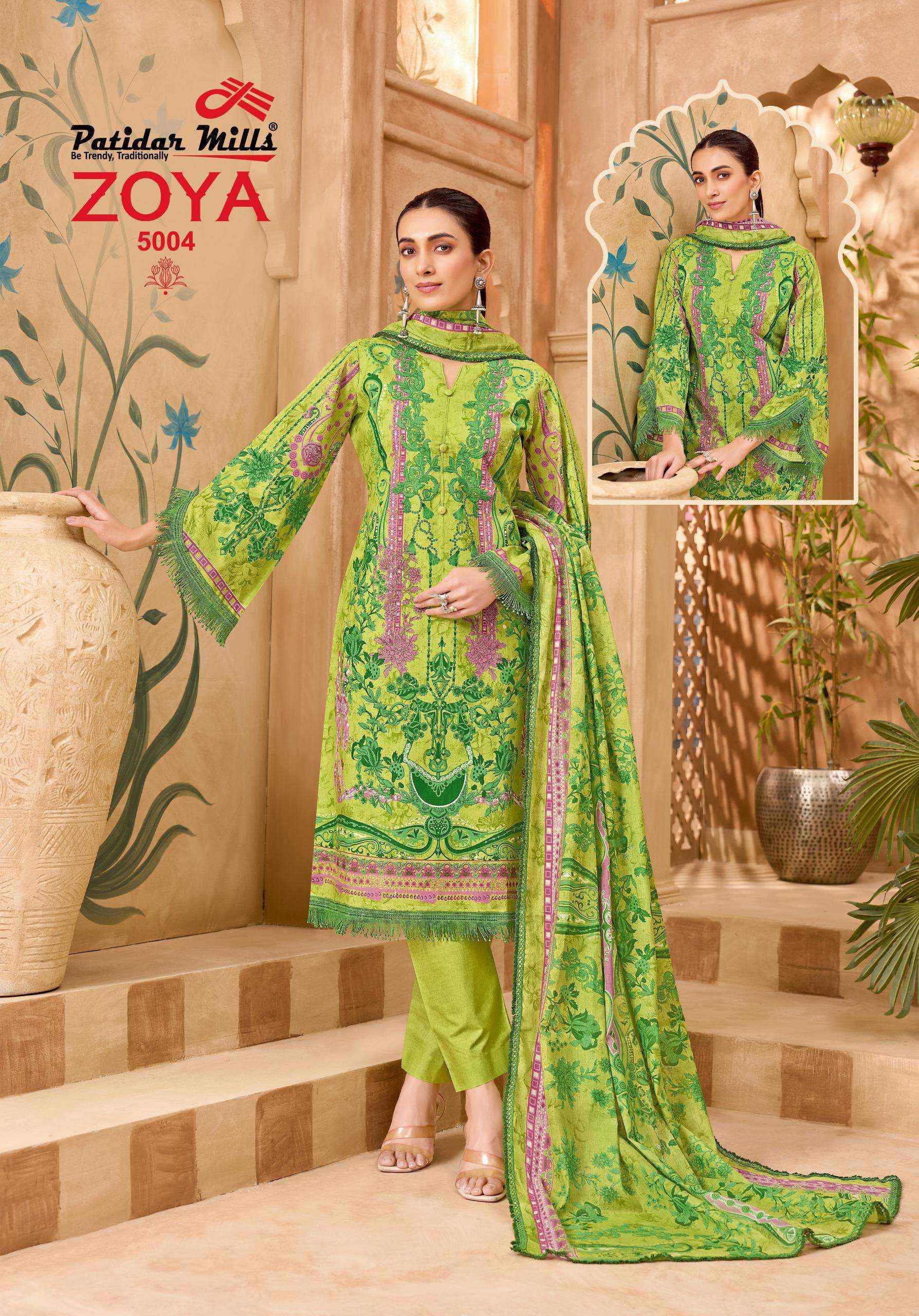 Patidar Mills Zoya Vol 5 Cotton Dress Material 8 pcs Catalogue