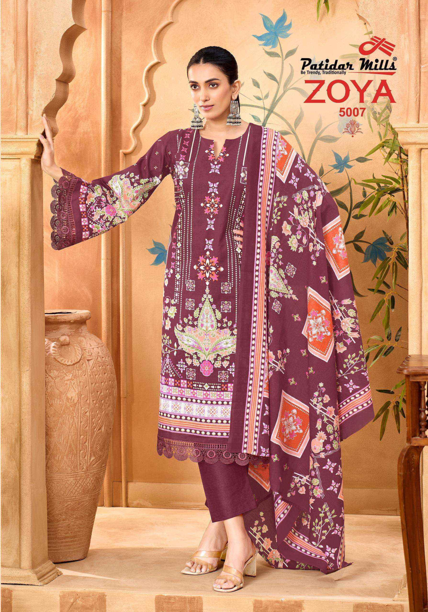 Patidar Mills Zoya Vol 5 Cotton Dress Material 8 pcs Catalogue