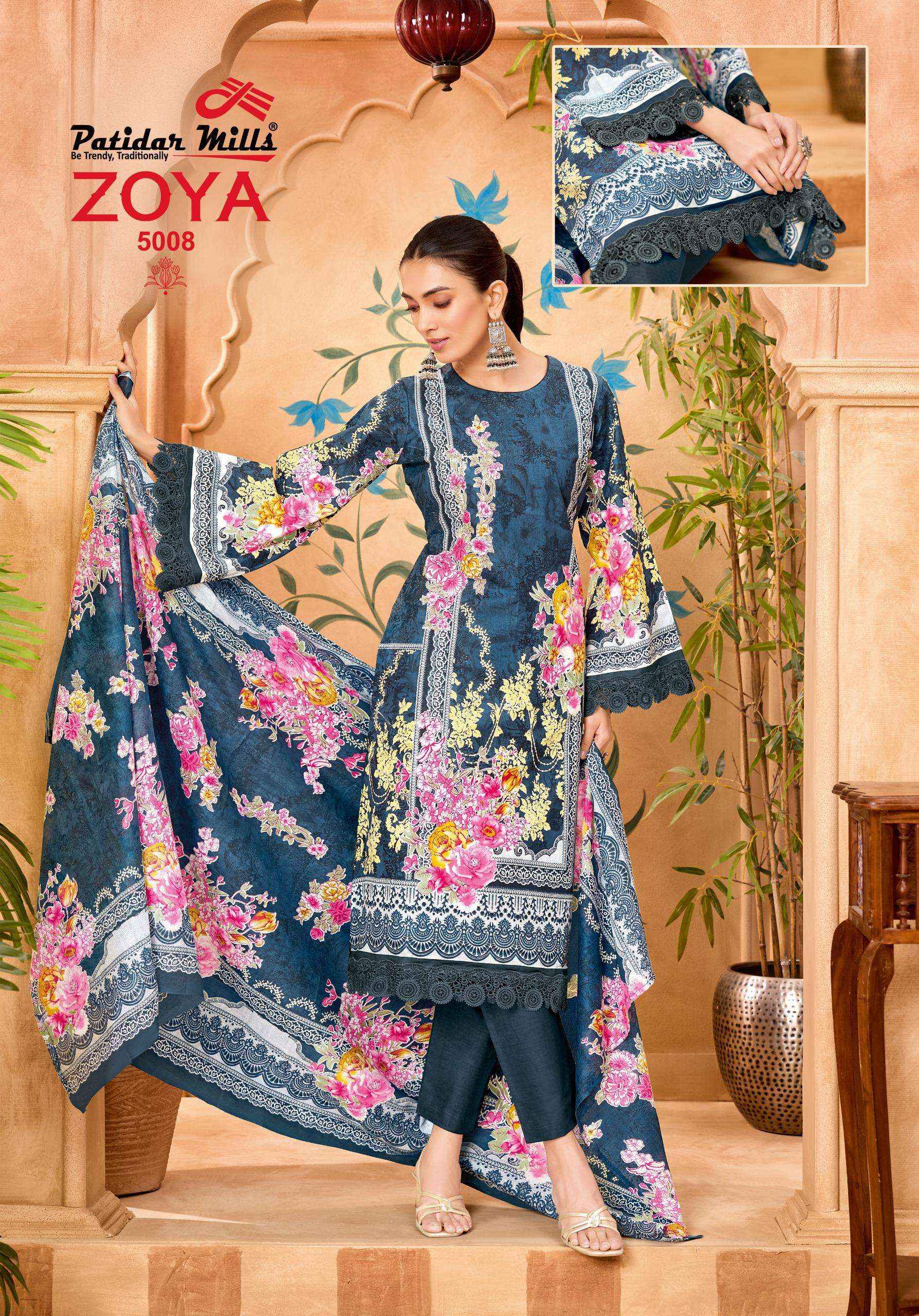 Patidar Mills Zoya Vol 5 Cotton Dress Material 8 pcs Catalogue