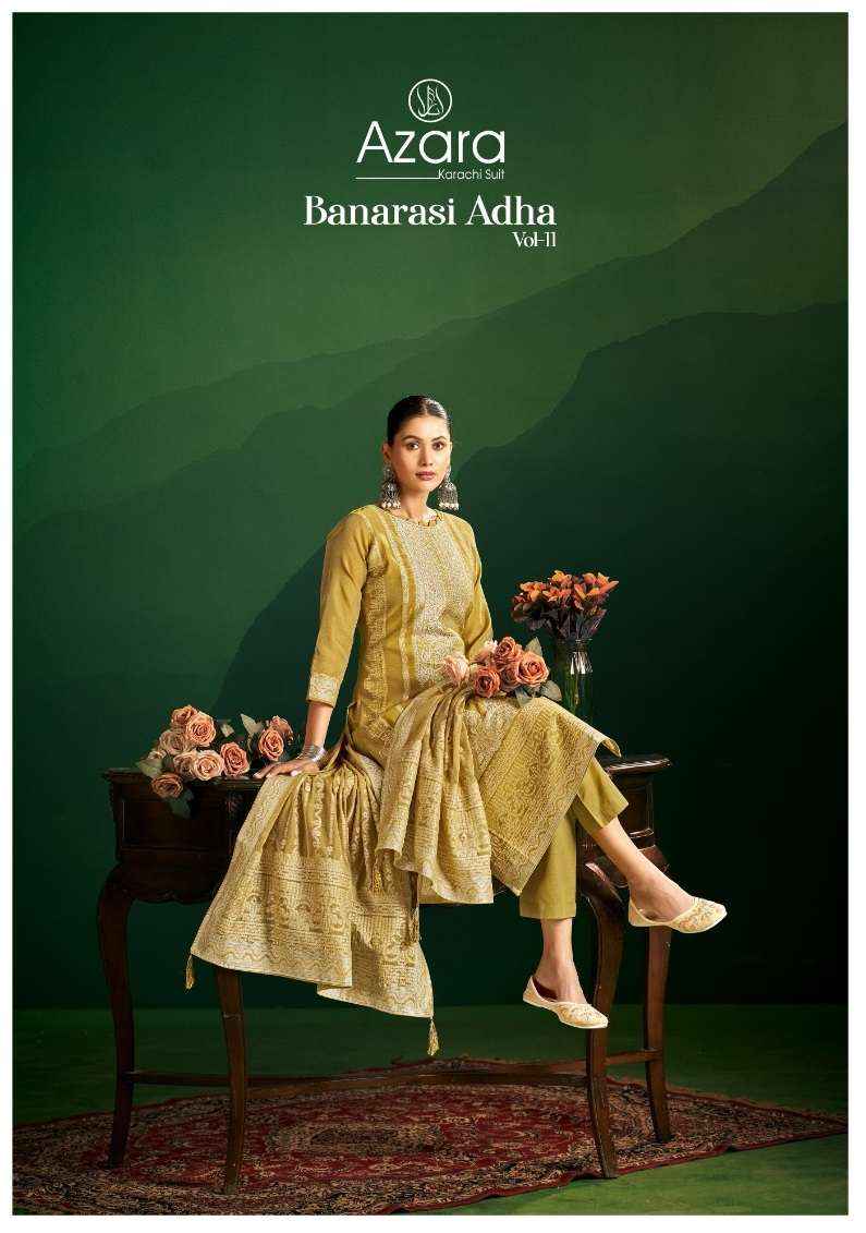Radhika Fashion Azara Banarashi Adah Vol 11 Cotton Dress Material 6 pcs Catalogue