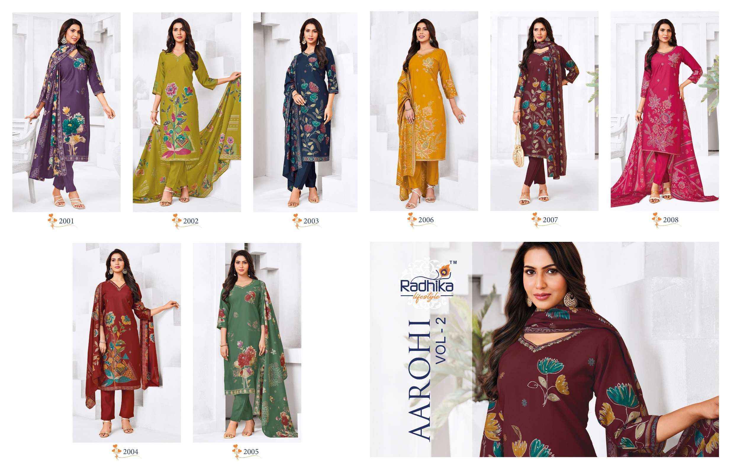 Radhika Lifestyle Aarohi Vol 2 Modal Kurti Combo 8 pcs Catalogue