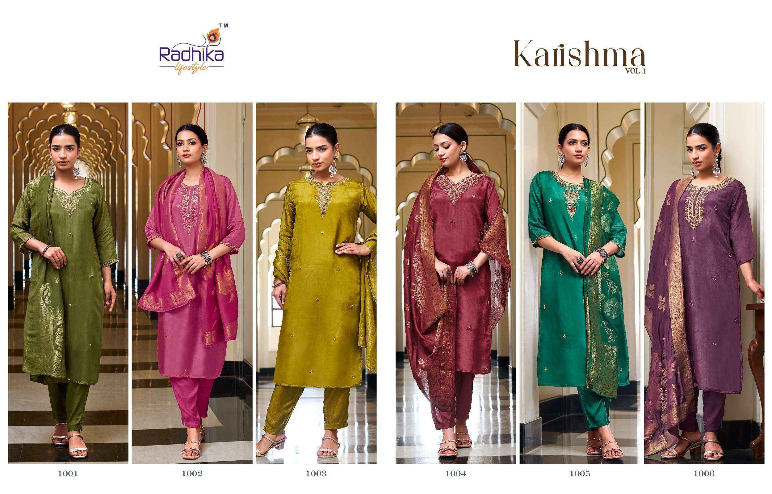 Radhika Lifestyle Karishma Vol 1 Silk Kurti Combo 6 pcs Catalogue