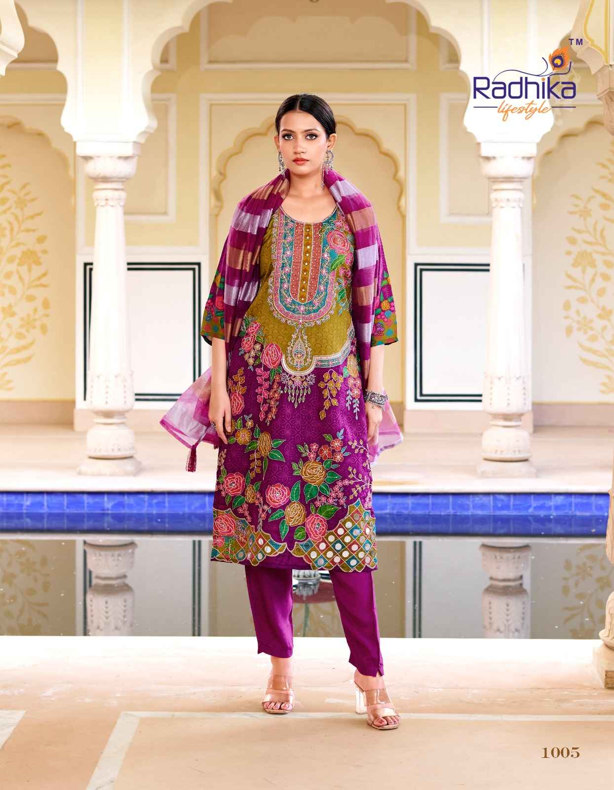 Radhika Lifestyle Ziana Dola Silk Kurti Combo 6 pcs Catalogue