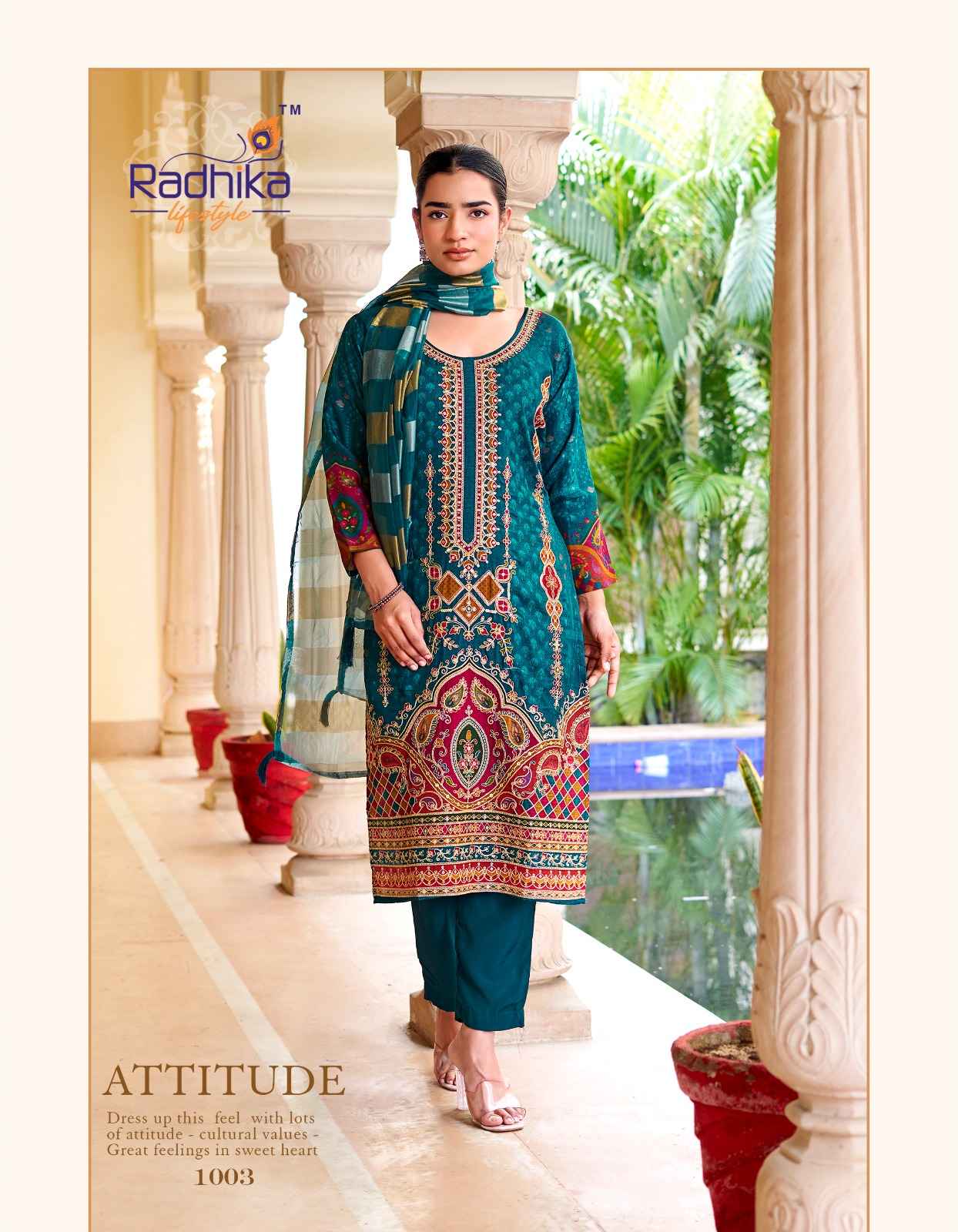 Radhika Lifestyle Ziana Dola Silk Kurti Combo 6 pcs Catalogue