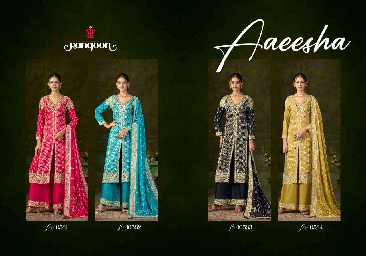 Rangoon Aaeesha Muslin Kurti Combo 4 pcs Catalogue