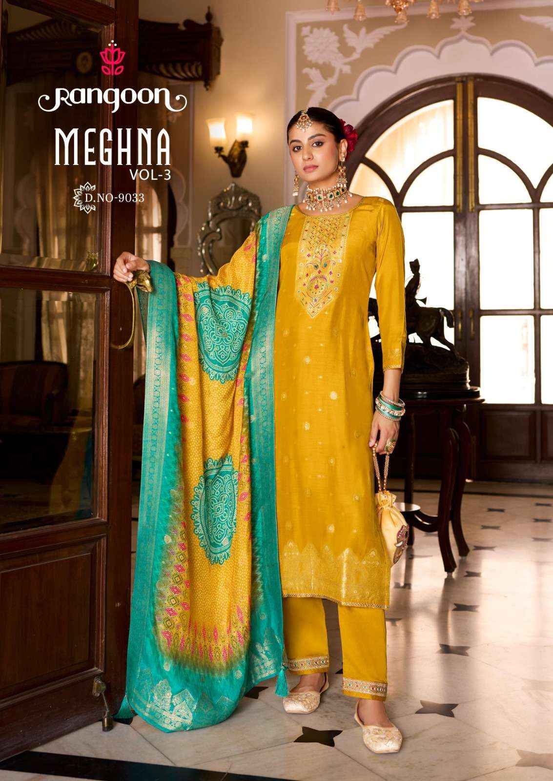 Rangoon Meghana Vol 3 Readymade Jacquard Dress 4 pcs Catalogue