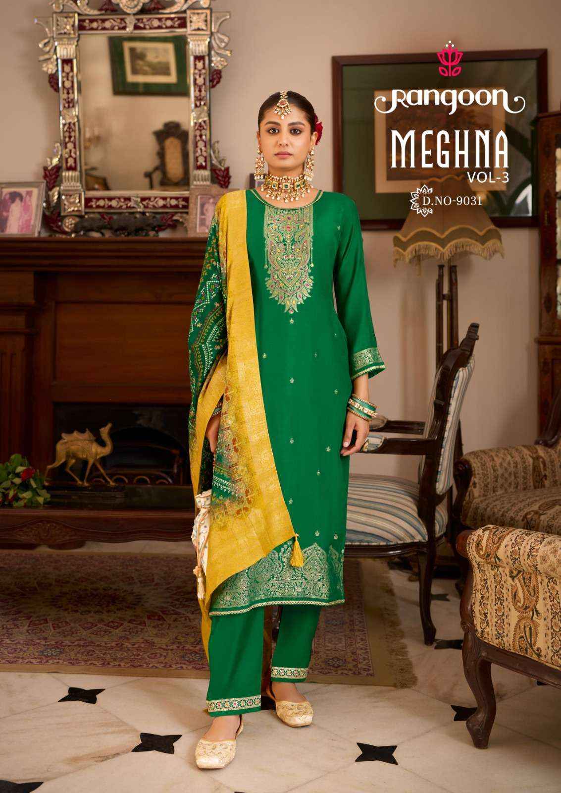 Rangoon Meghana Vol 3 Readymade Jacquard Dress 4 pcs Catalogue