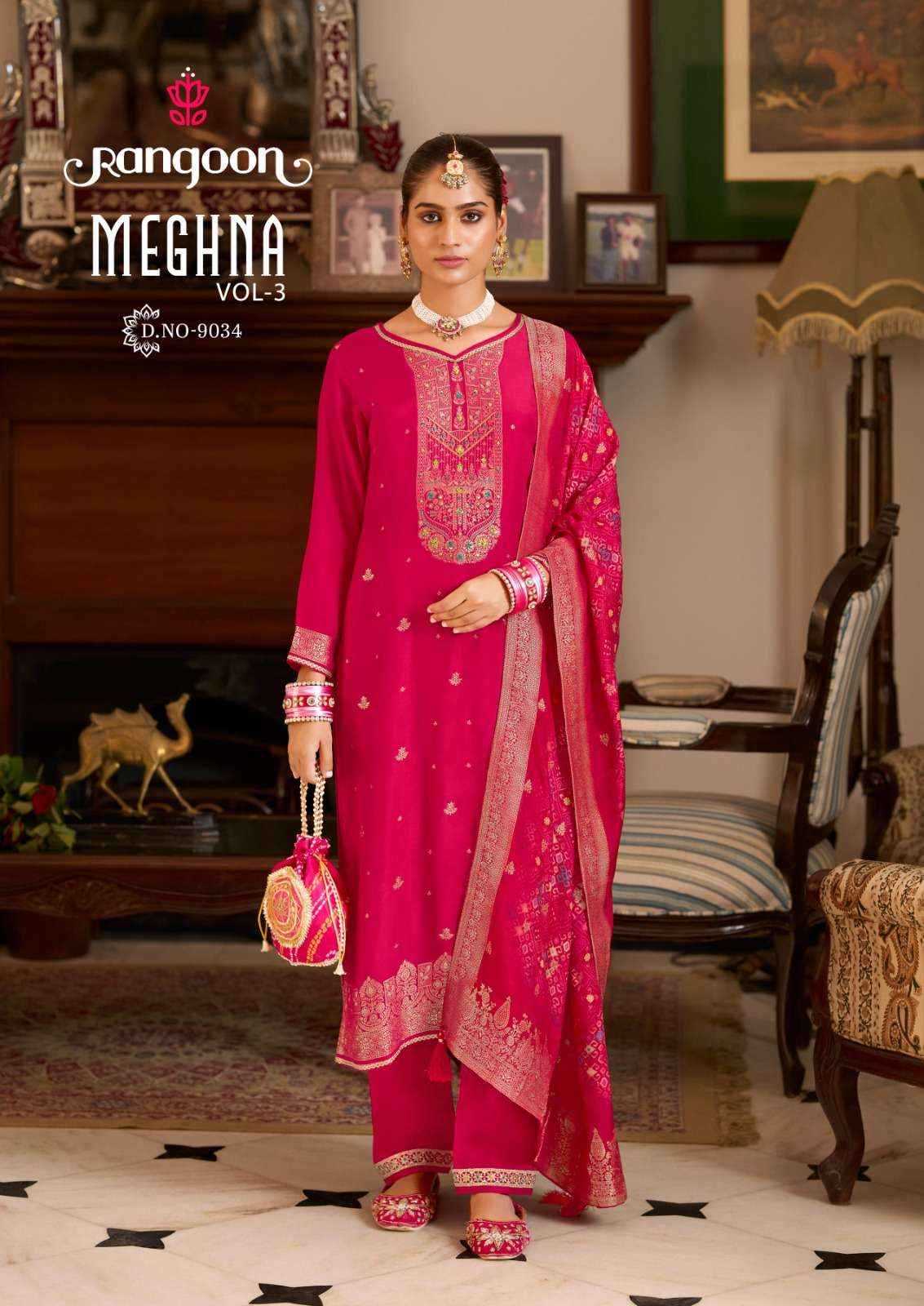 Rangoon Meghana Vol 3 Readymade Jacquard Dress 4 pcs Catalogue
