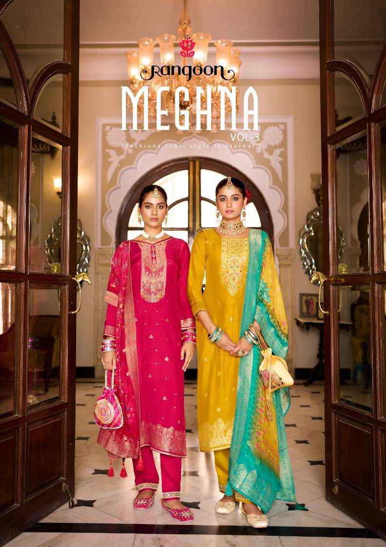 Rangoon Meghana Vol 3 Readymade Jacquard Dress 4 pcs Catalogue