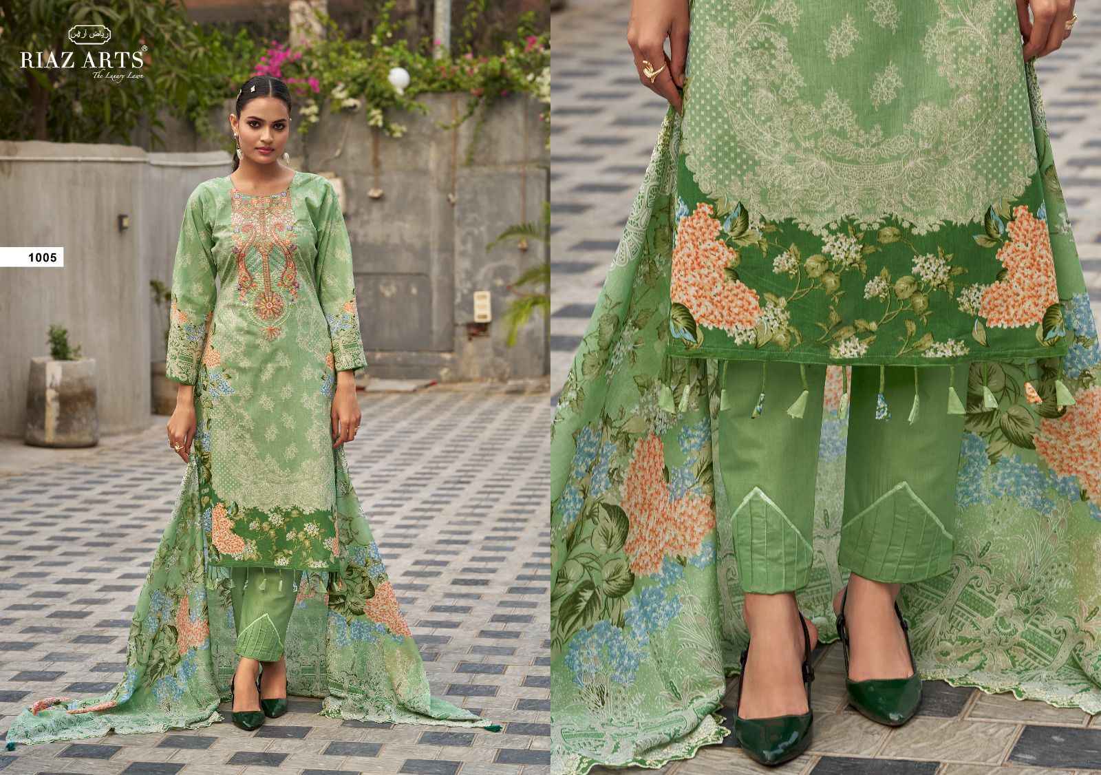 Riaz Arts Karigiri E Saeed Edition 2 Cotton Camric Lawn Dress Material 6 pcs Catalogue