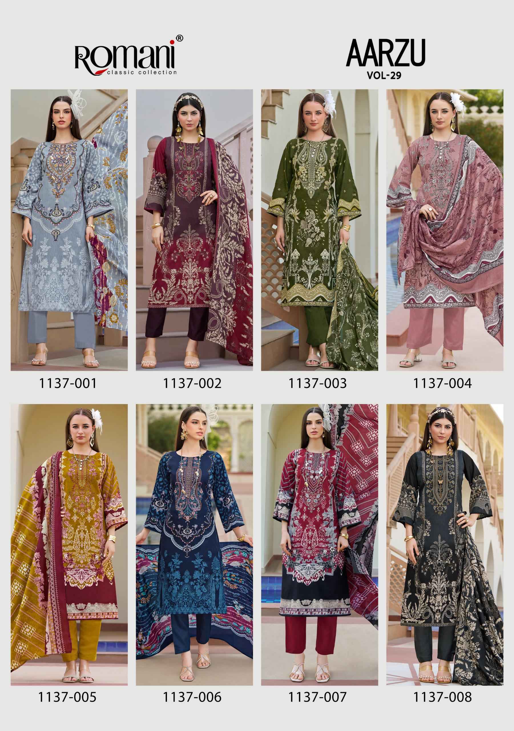 Romani Aarzu Vol 29 Cotton Dress Material 8 pcs Catalogue
