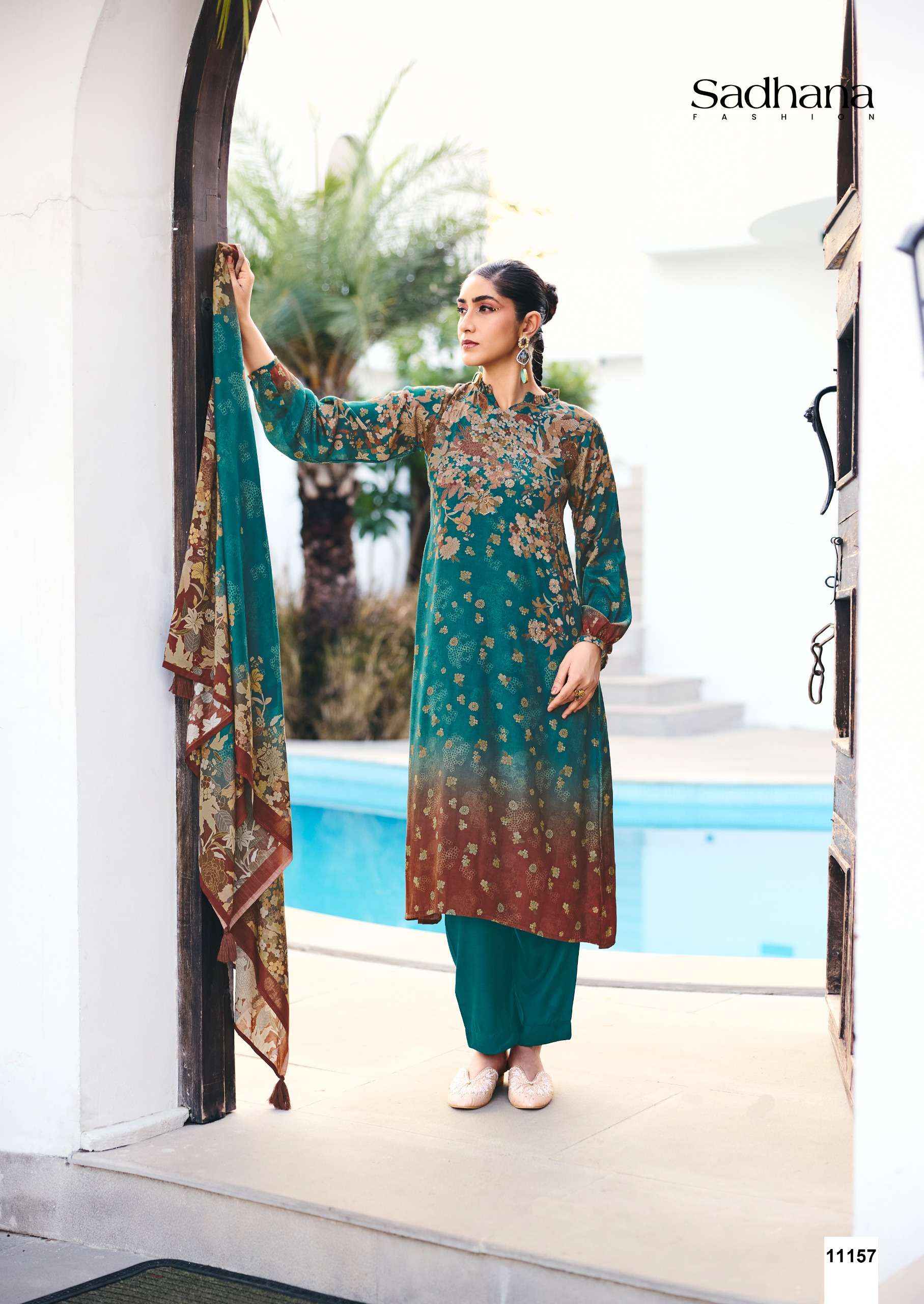 Sadhna Fashion Ether Bemberg Musline Silk Dress Material 6 pcs Catalogue