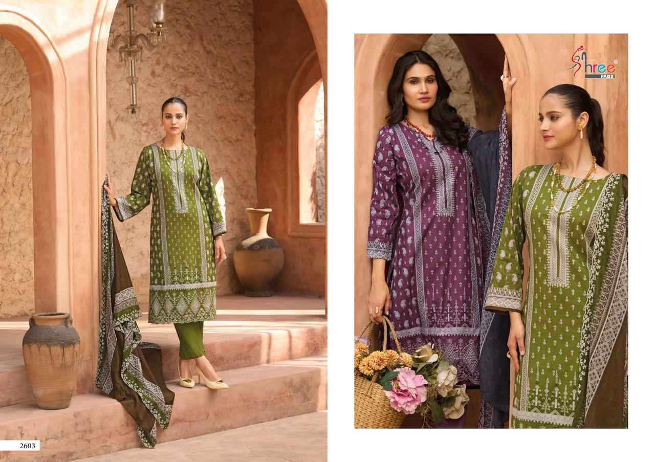 Shree Fabs Bin Saeed Lawn Collection Vol 26 Cotton Dress Material 6 pcs Catalogue
