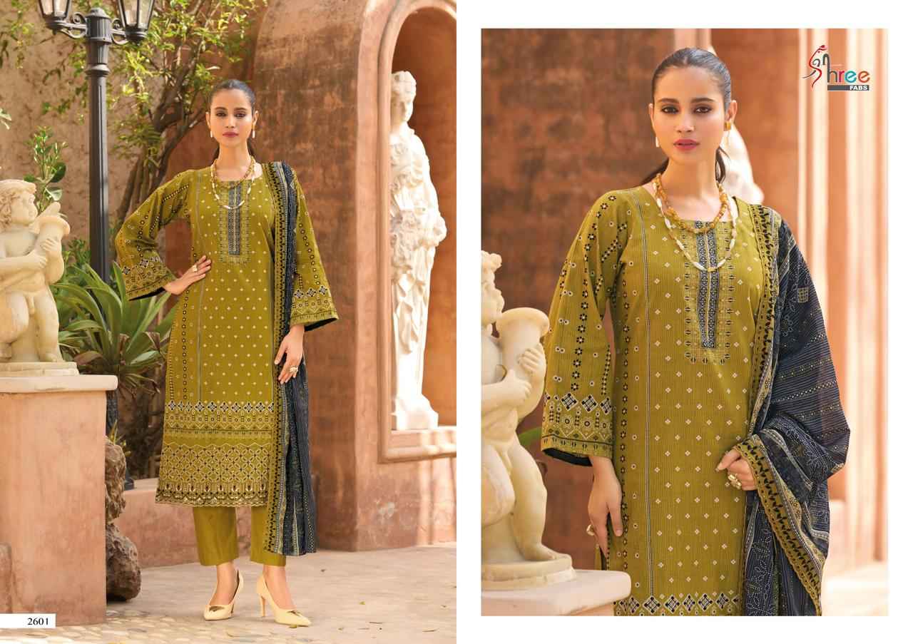 Shree Fabs Bin Saeed Lawn Collection Vol 26 Cotton Dress Material 6 pcs Catalogue