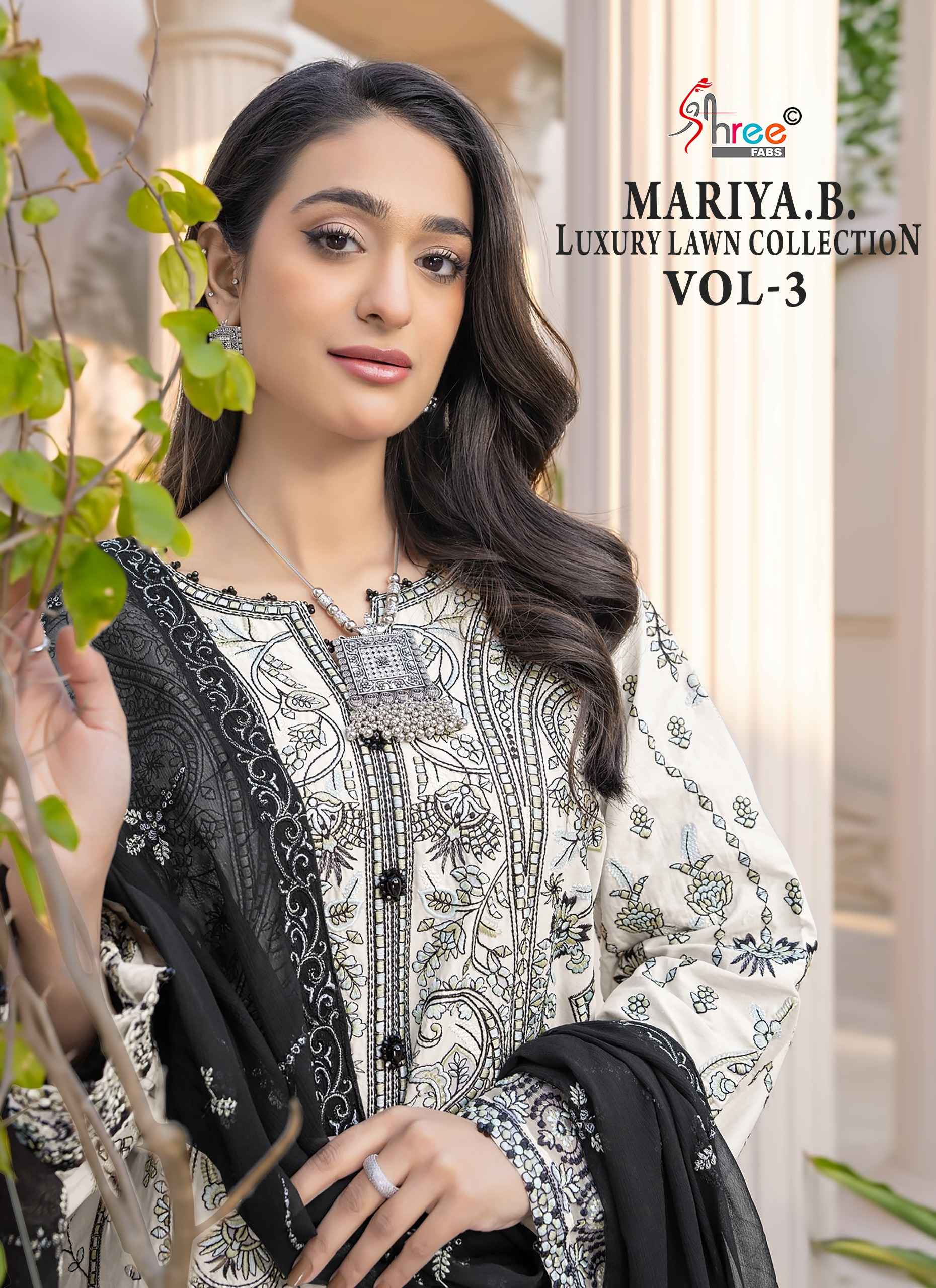 Shree Fabs Mariya B Luxury Lawn Collection Vol 3 Cotton Dress Material 6 pcs Catalogue