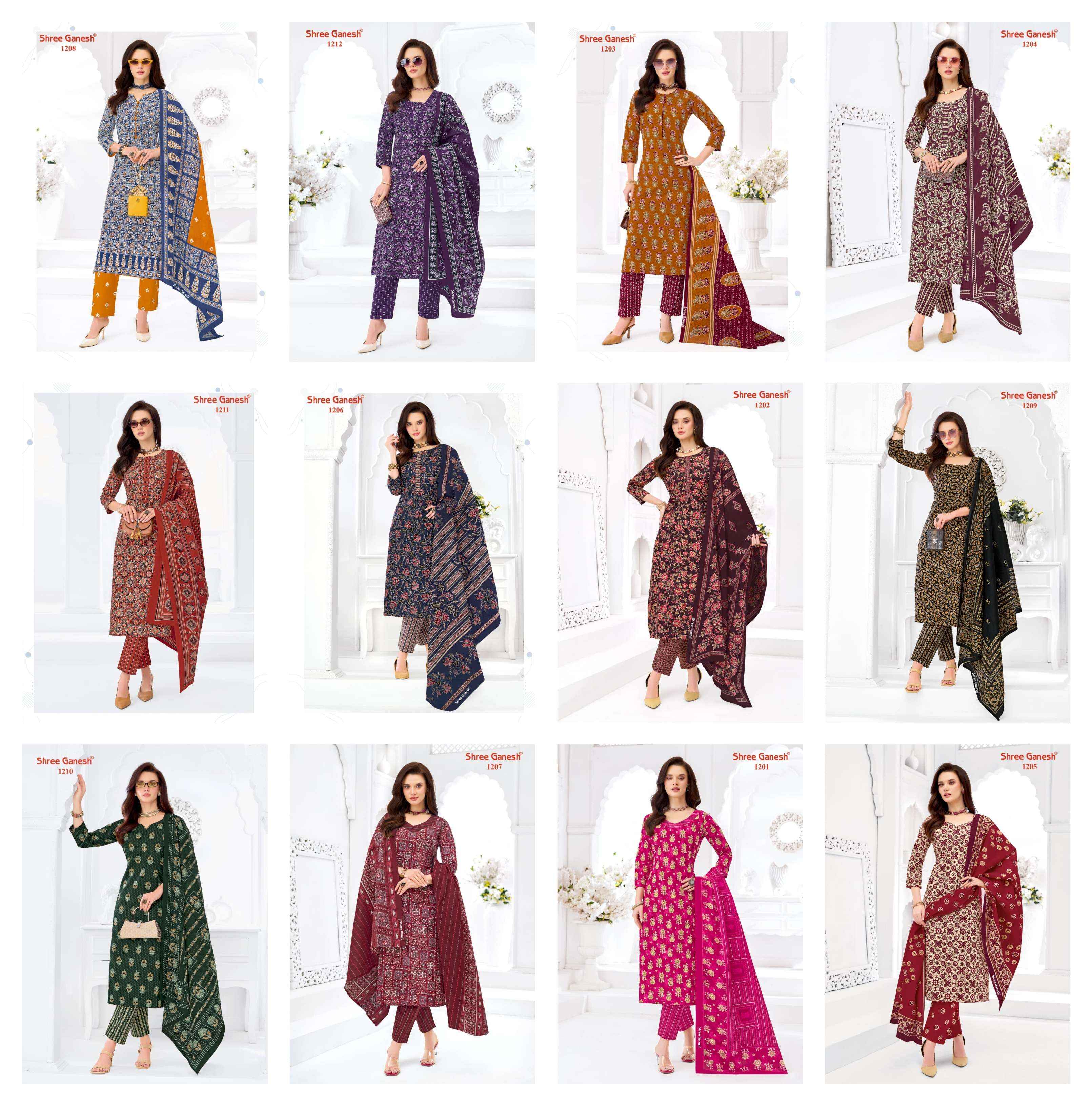 Shree Ganesh Samaiyra Readymade Cotton Dress 12 pcs Catalogue