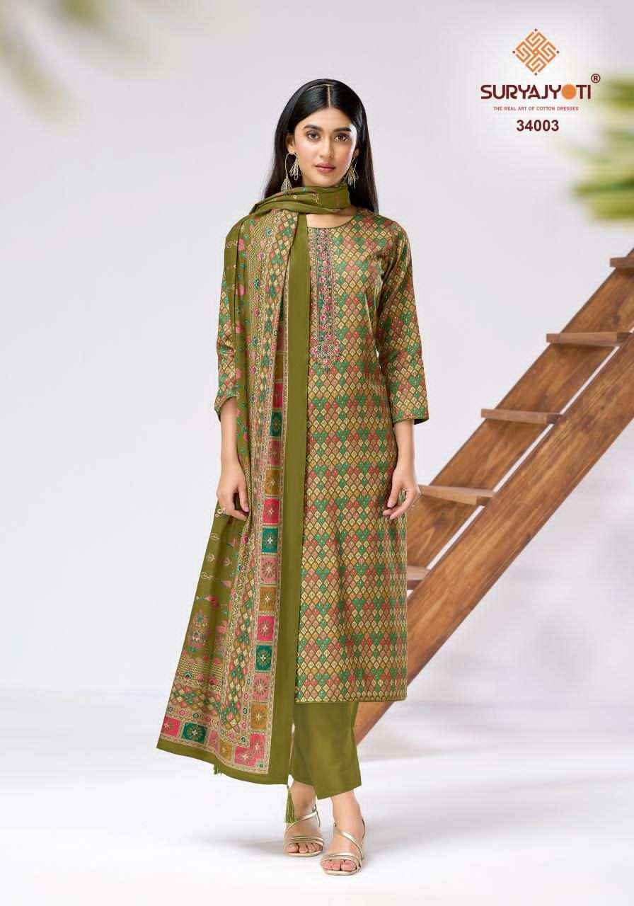 Suryajyoti Kalki Vol 34 Jam Satin Dress Material 8 Pcs Catalouge
