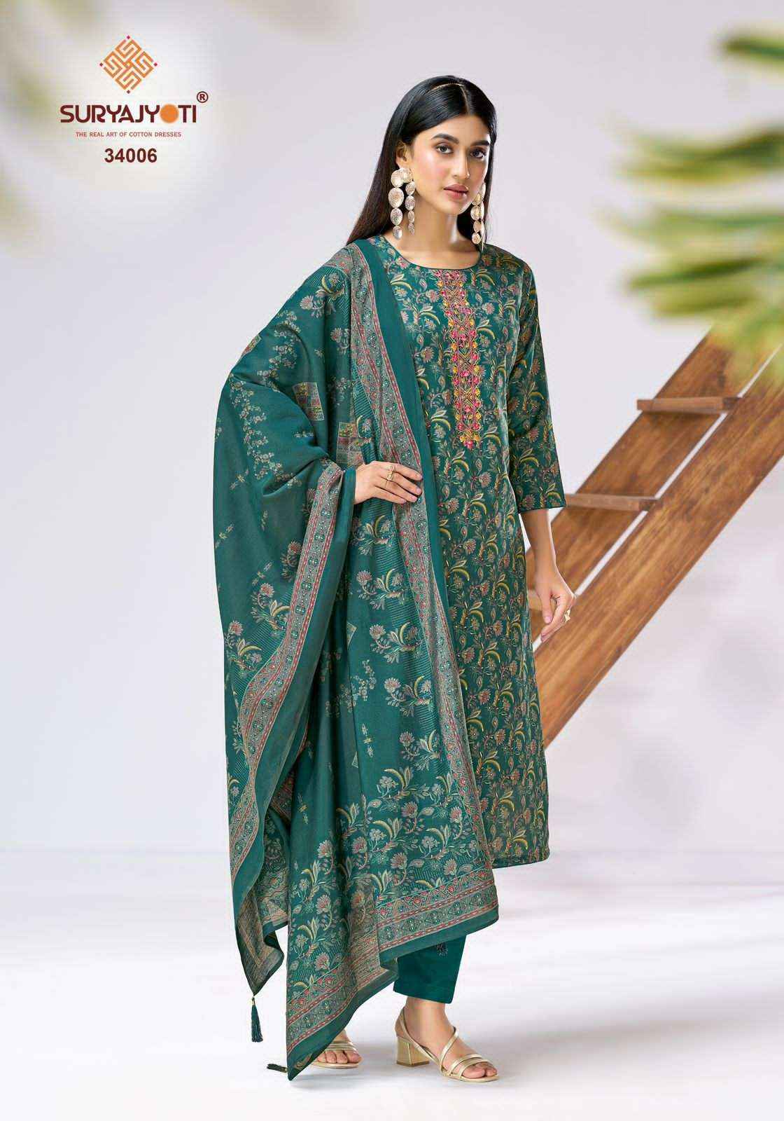 Suryajyoti Kalki Vol 34 Jam Satin Dress Material 8 Pcs Catalouge