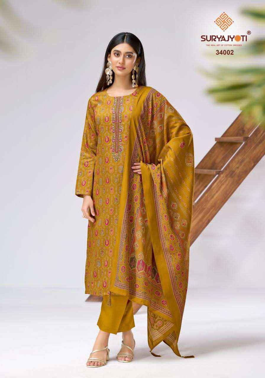 Suryajyoti Kalki Vol 34 Jam Satin Dress Material 8 Pcs Catalouge