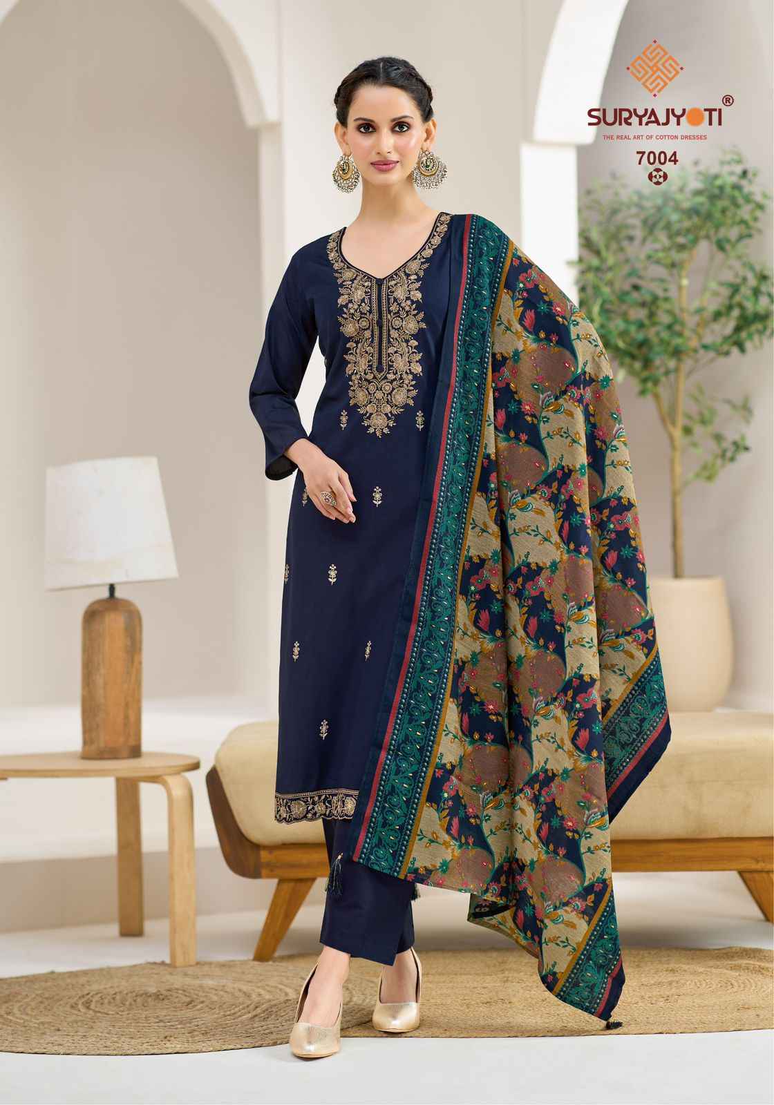  Suryajyoti Pashan Vol 7 Jam Satin Dress Material 6 pcs Catalogue