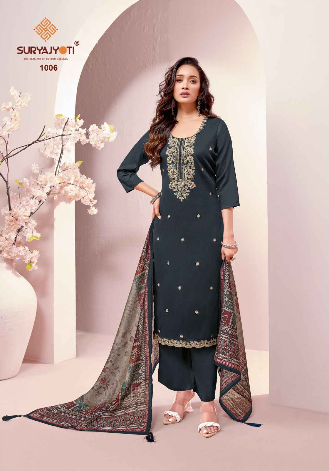 Suryajyoti Pranavi Vol 1 Stitch Readymade Jam Satin Dress 6 Pcs Catalouge