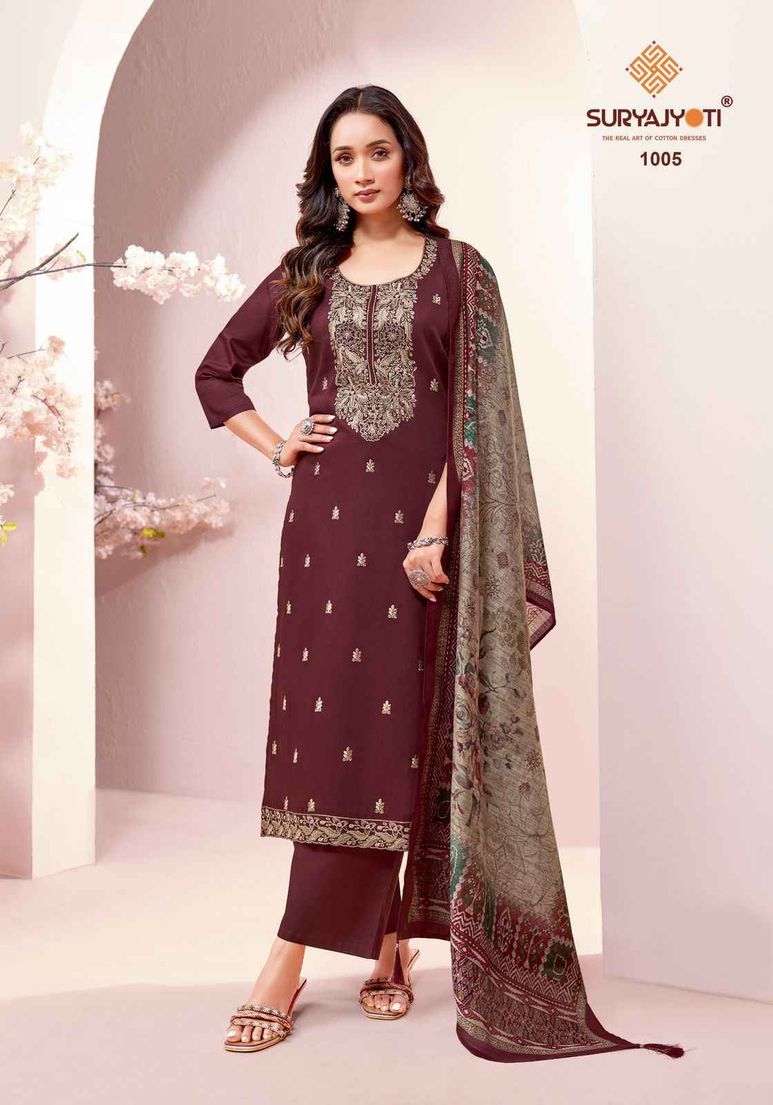 Suryajyoti Pranavi Vol 1 Stitch Readymade Jam Satin Dress 6 Pcs Catalouge