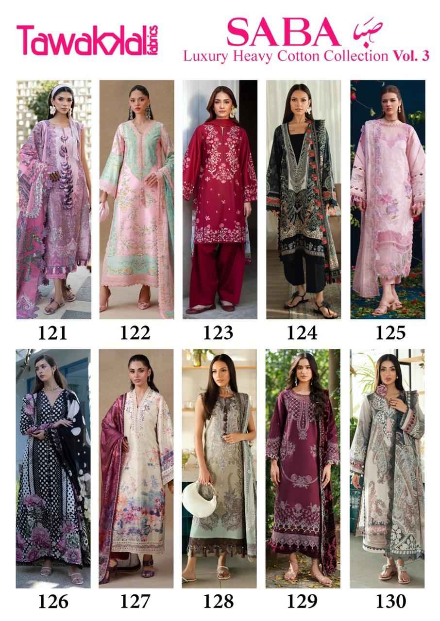 Tawakkal Saba Vol 3 Cotton Dress Material 10 pcs Catalogue