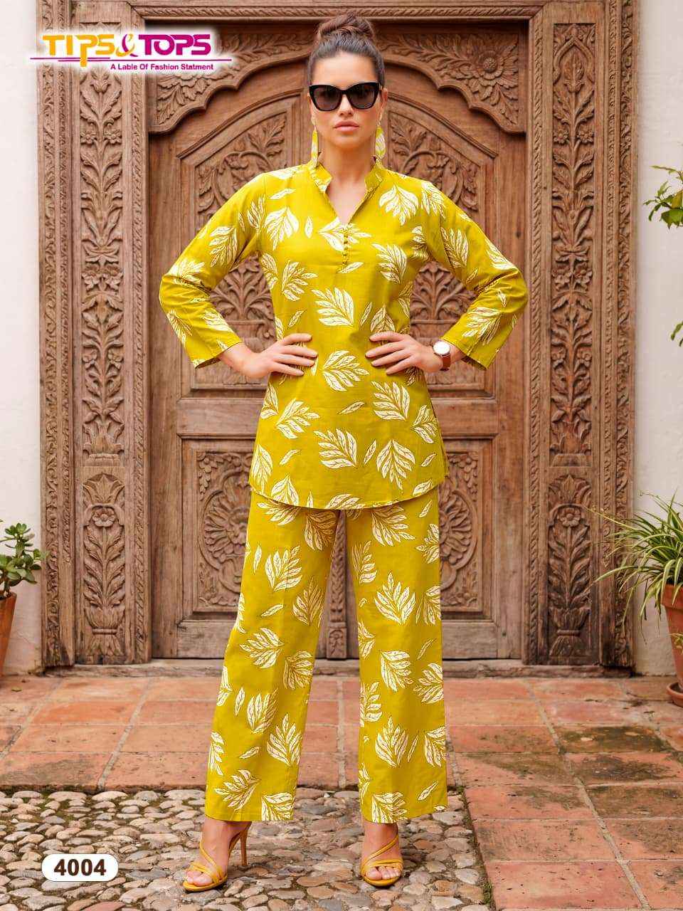Tips & Tops Cotton Trends Vol 4 Cotton Co ord set 6 pcs Catalogue