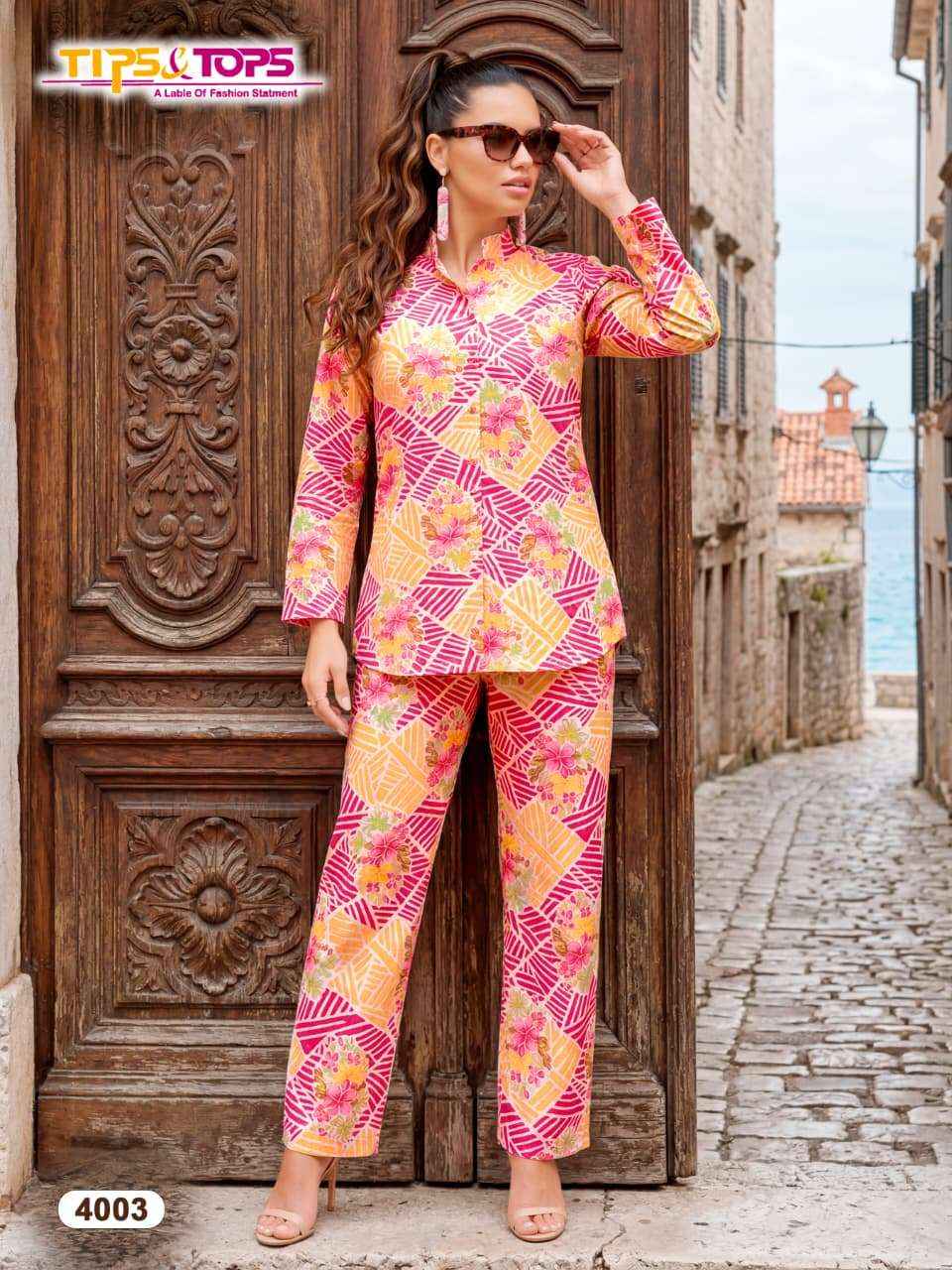 Tips & Tops Cotton Trends Vol 4 Cotton Co ord set 6 pcs Catalogue