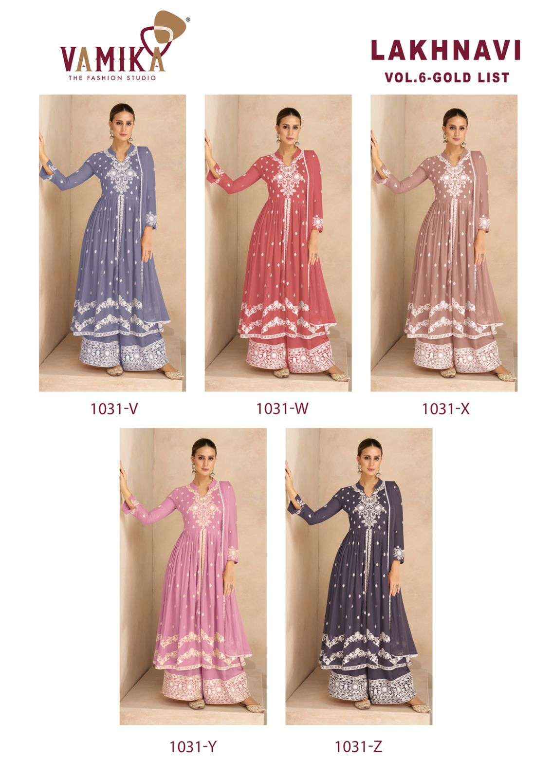 Vamika Lakhnavi Vol 6 Gold List Rayon Kurti Combo 5 pcs Catalogue