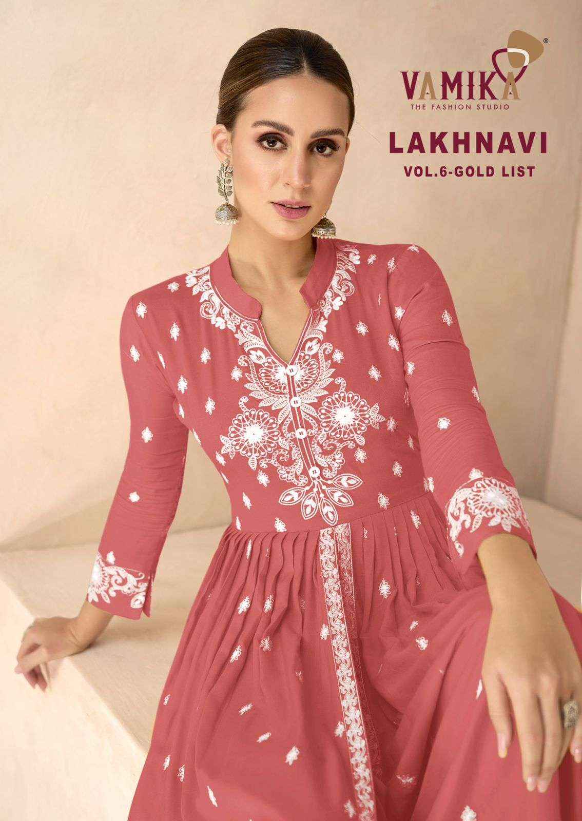 Vamika Lakhnavi Vol 6 Gold List Rayon Kurti Combo 5 pcs Catalogue