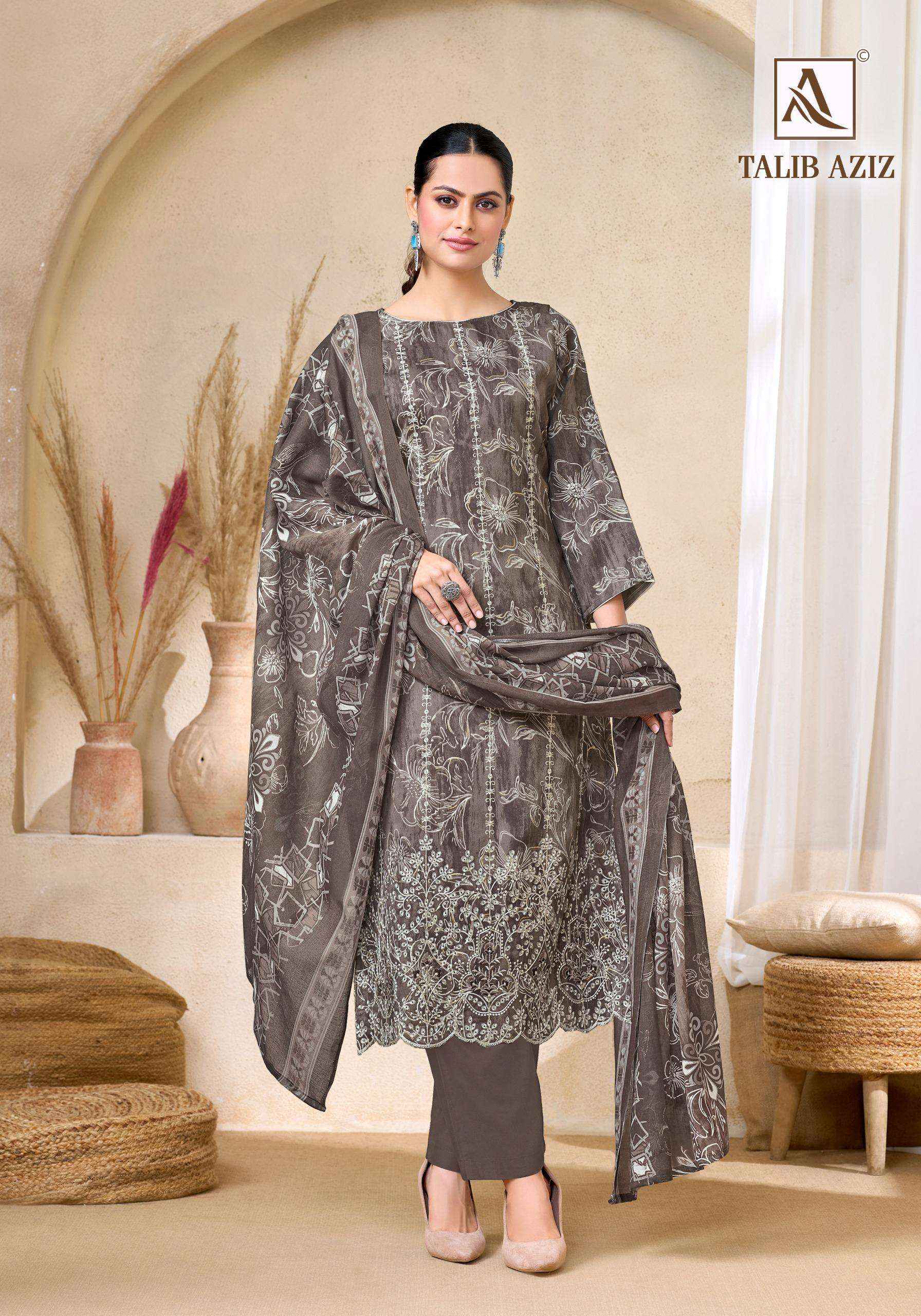Alok Talib Aziz Jam Cotton Dress Material Designer Designer Ladies ...