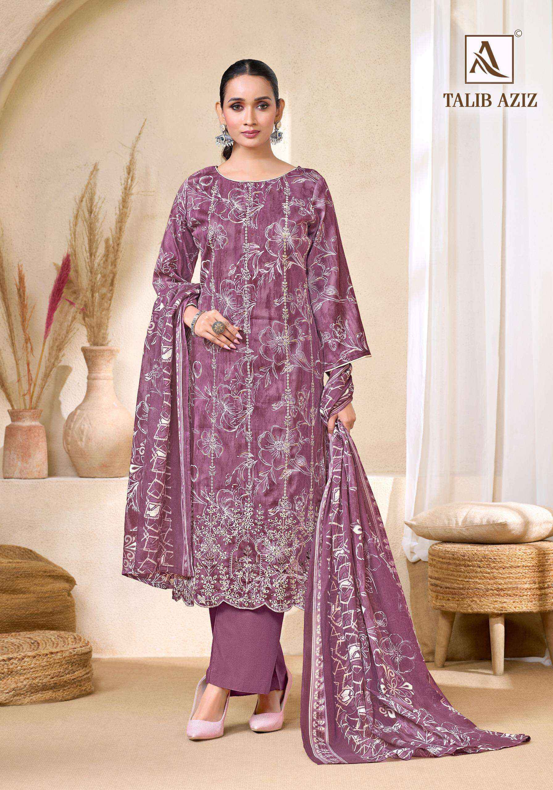 Alok Talib Aziz Jam Cotton Dress Material Designer Designer Ladies ...