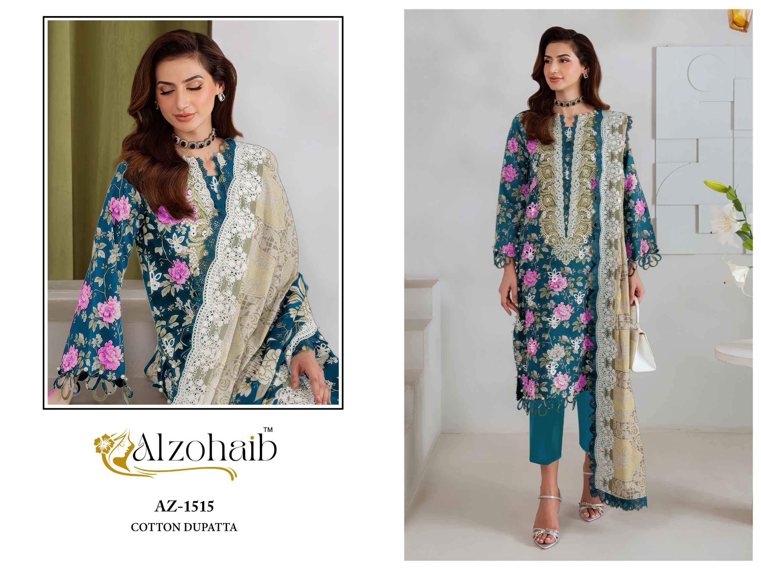 Alzohaib Nazakat Vol 1 Cotton Dress Material 4 pcs Catalogue