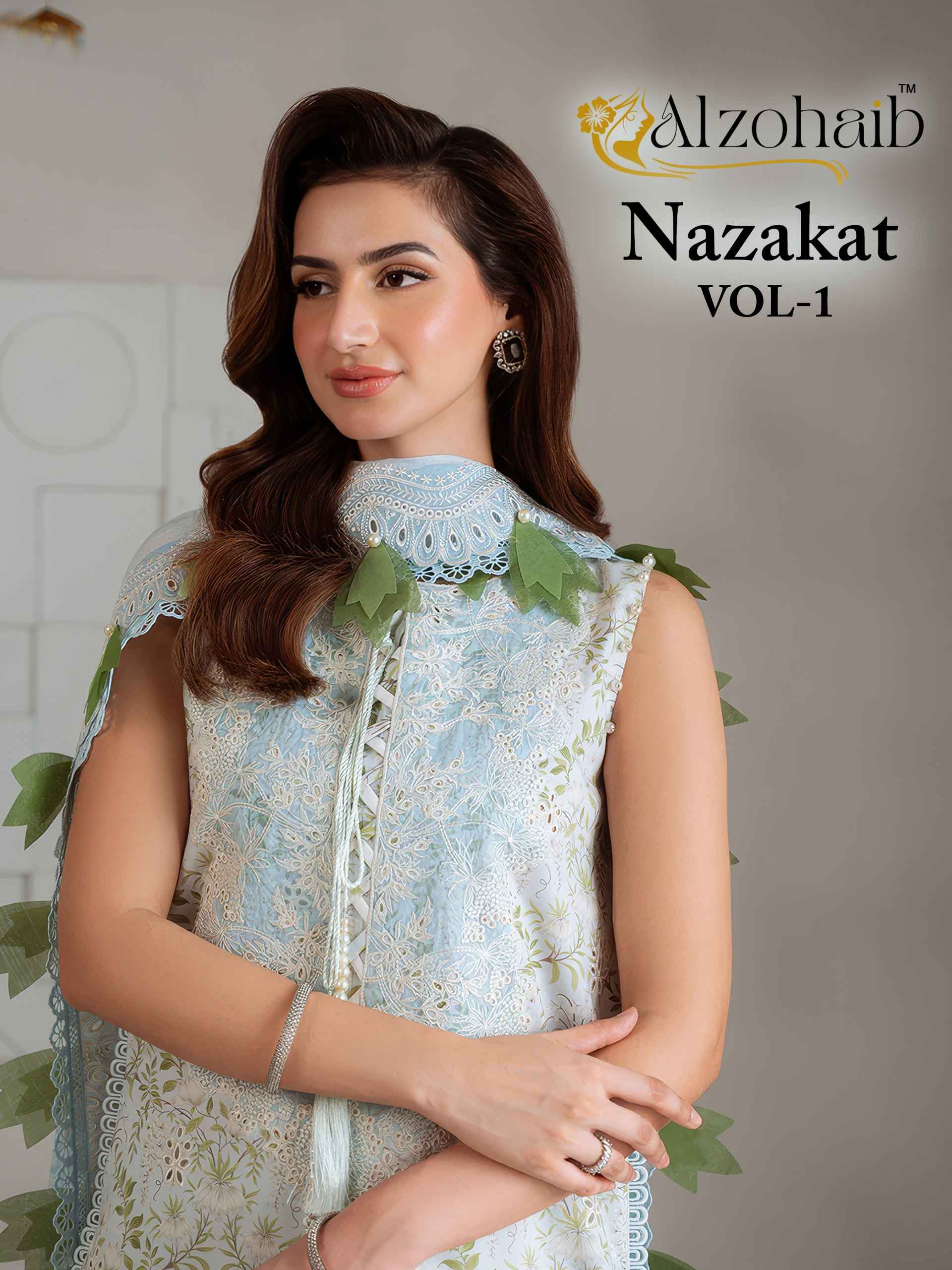 Alzohaib Nazakat Vol 1 Cotton Dress Material 4 pcs Catalogue
