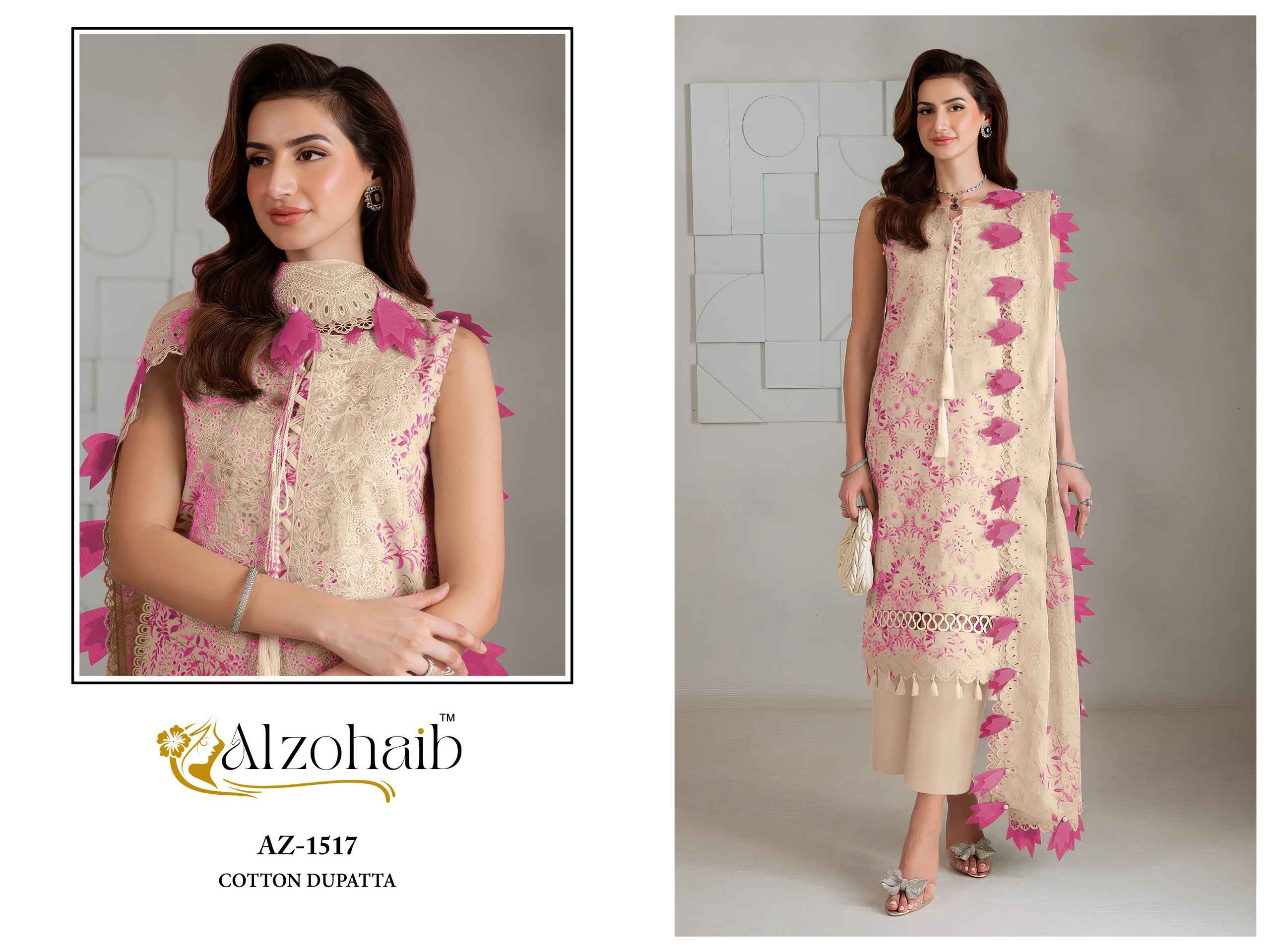 Alzohaib Nazakat Vol 1 Cotton Dress Material 4 pcs Catalogue
