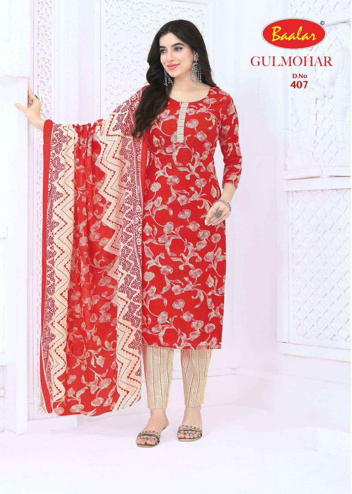 Baalar Gulmohar Vol 4 Cotton Dress Material 12 pcs Catalogue