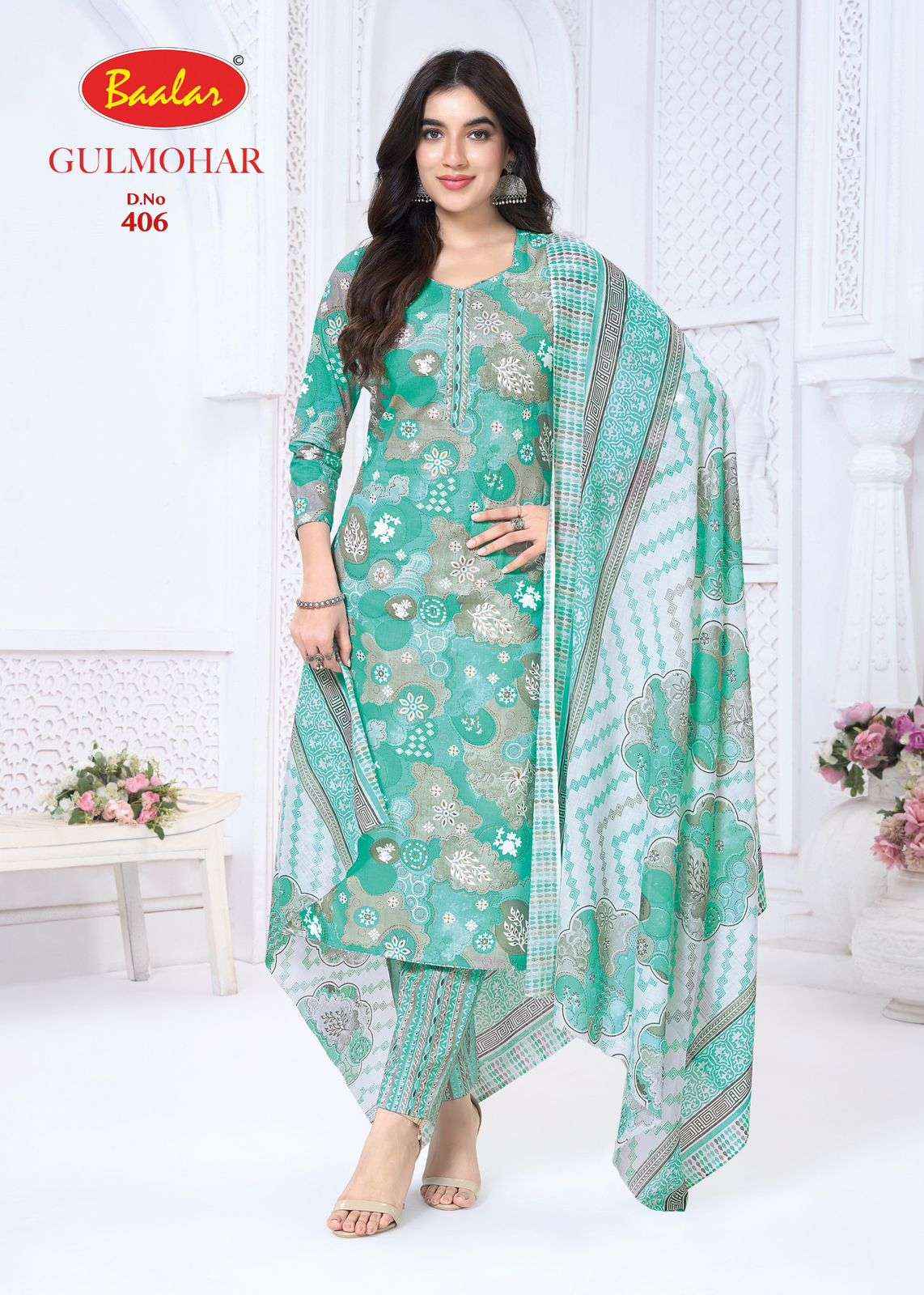 Baalar Gulmohar Vol 4 Cotton Dress Material 12 pcs Catalogue