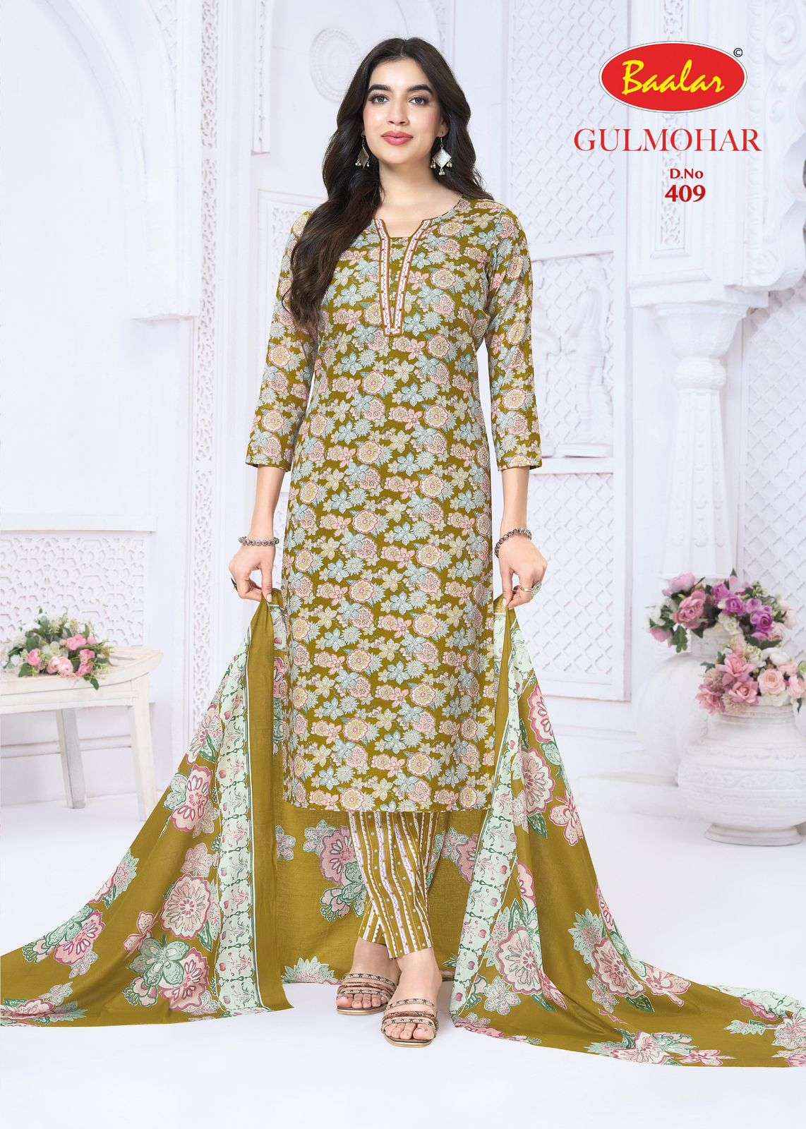 Baalar Gulmohar Vol 4 Cotton Dress Material 12 pcs Catalogue