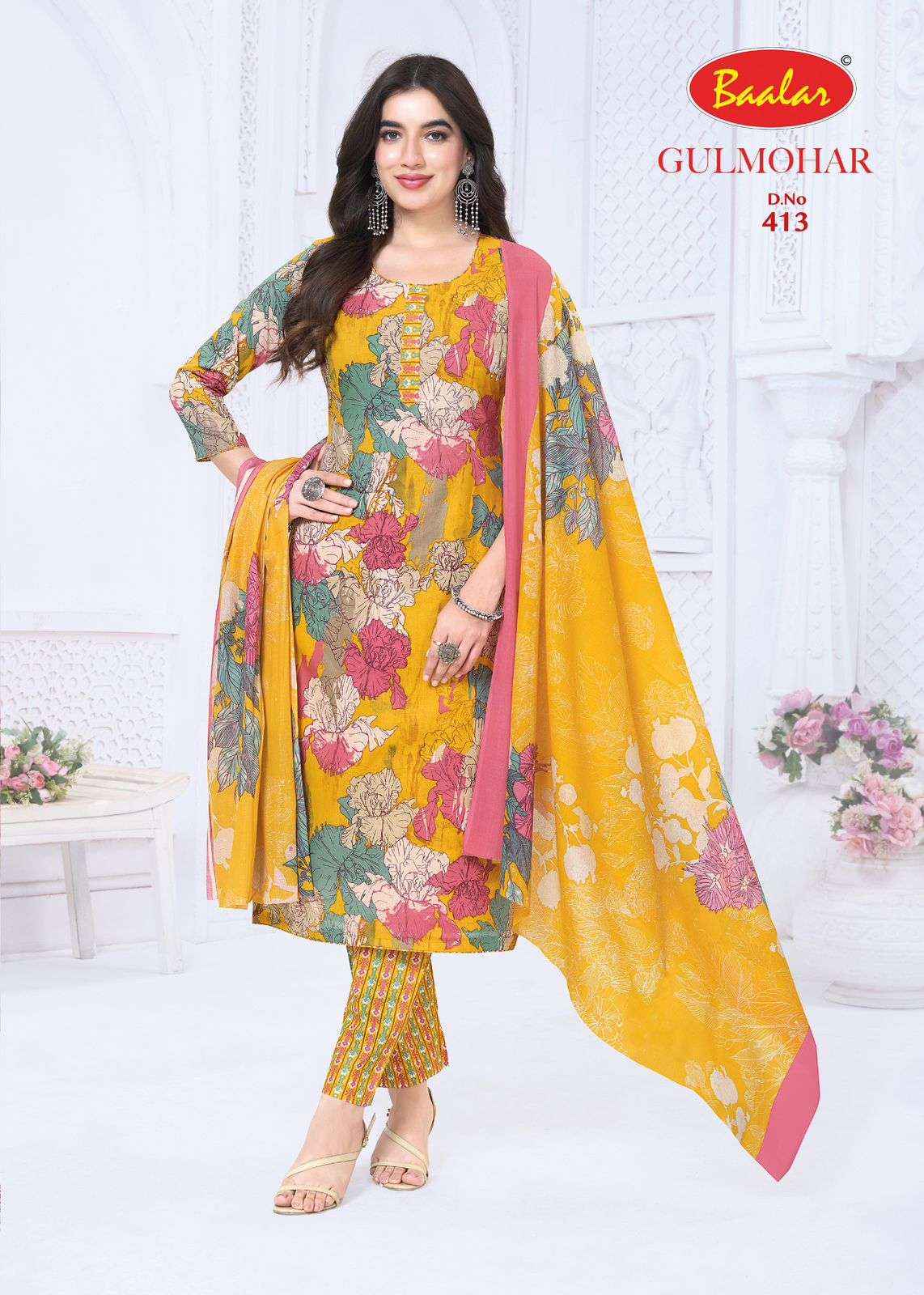 Baalar Gulmohar Vol 4 Cotton Dress Material 12 pcs Catalogue