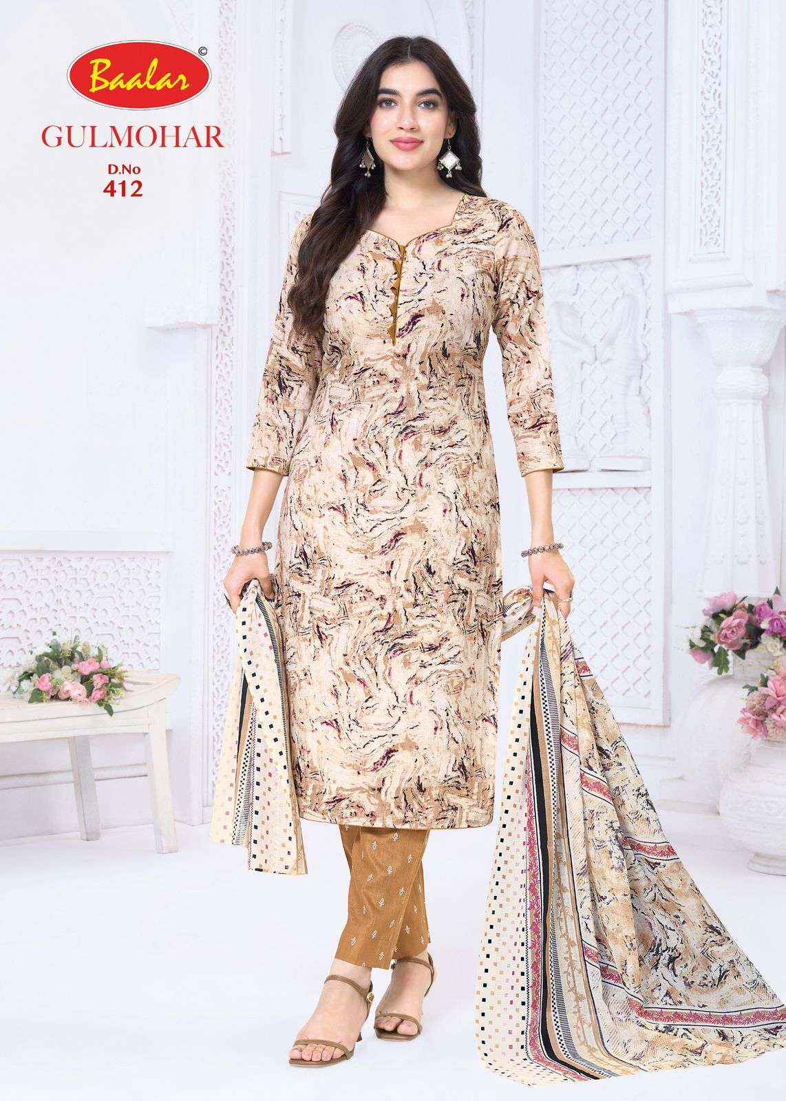 Baalar Gulmohar Vol 4 Cotton Dress Material 12 pcs Catalogue