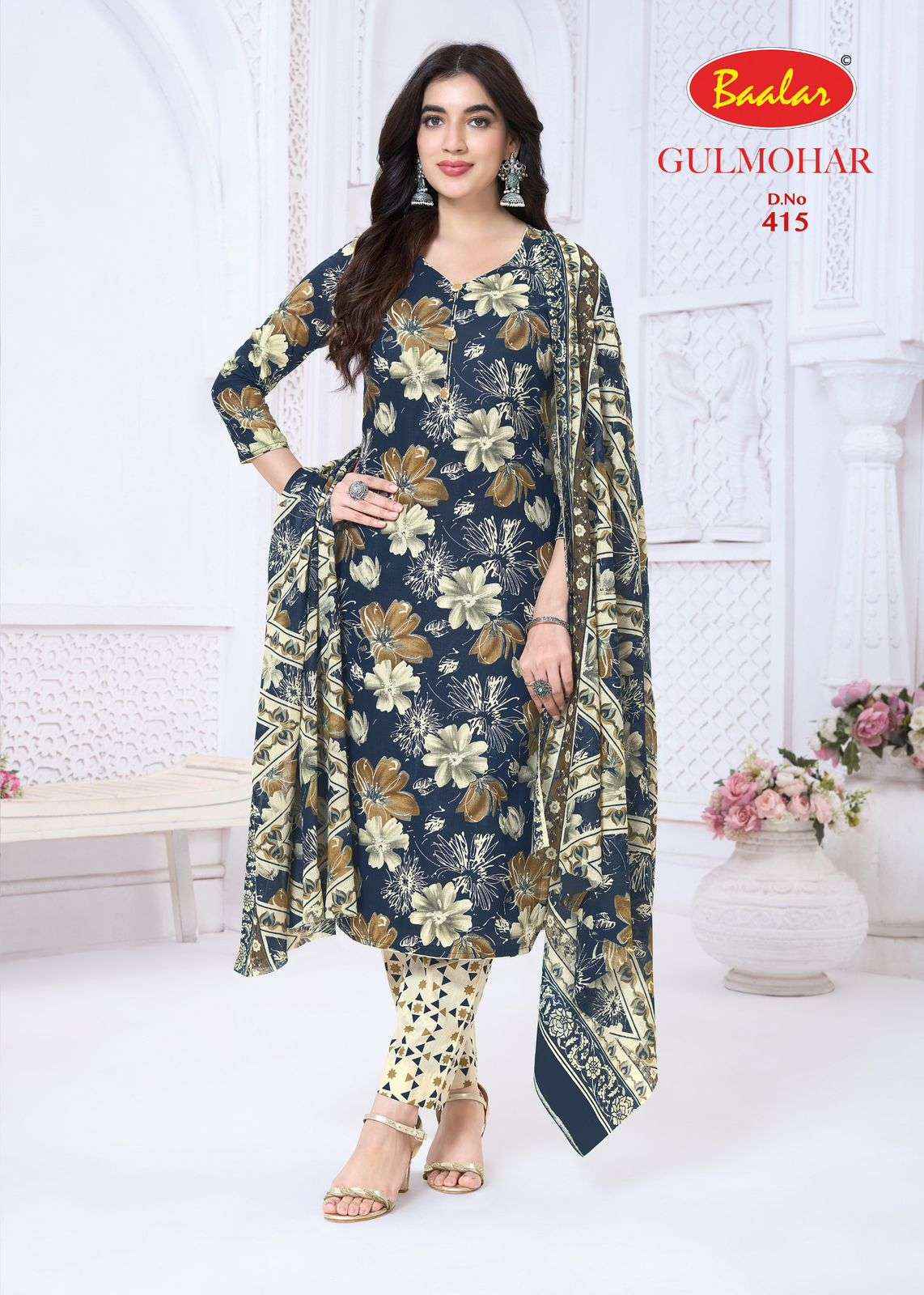 Baalar Gulmohar Vol 4 Cotton Dress Material 12 pcs Catalogue