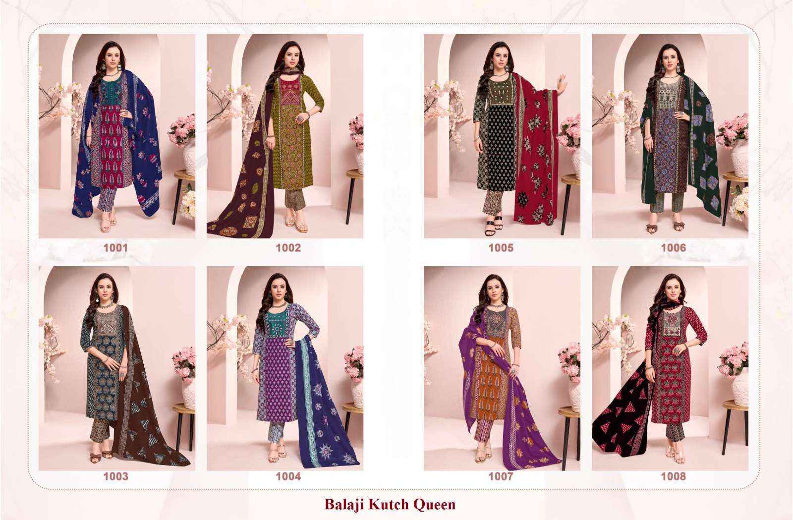 Balaji Kutch Queen Vol 1 Readymade Cotton Dress 8 pcs Catalogue