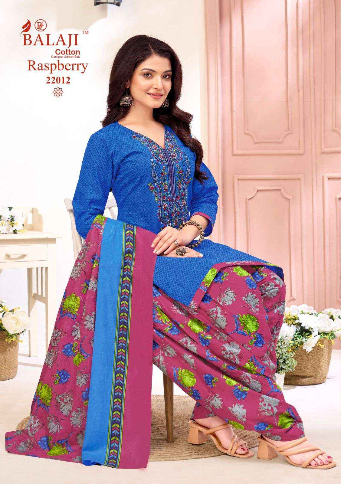 Balaji Raspberry Vol 22 Cotton Dress Material 12 pcs Catalogue