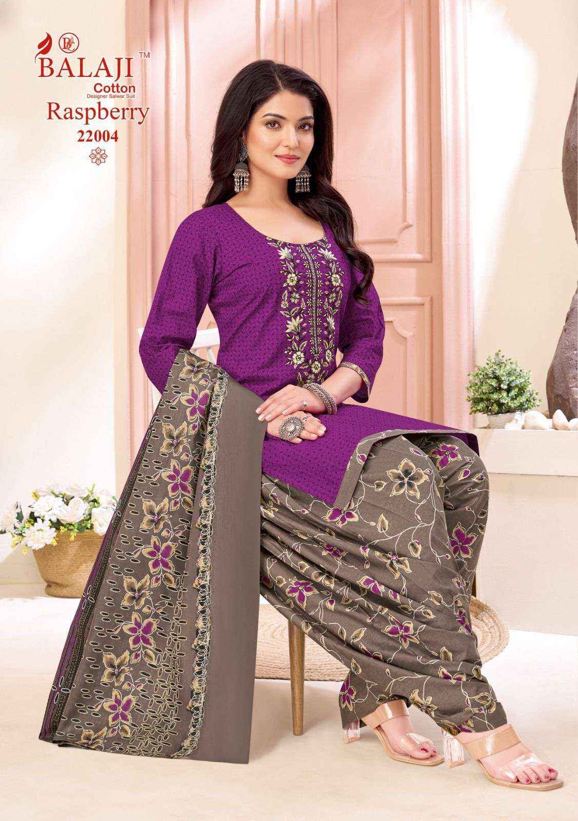 Balaji Raspberry Vol 22 Cotton Dress Material 12 pcs Catalogue